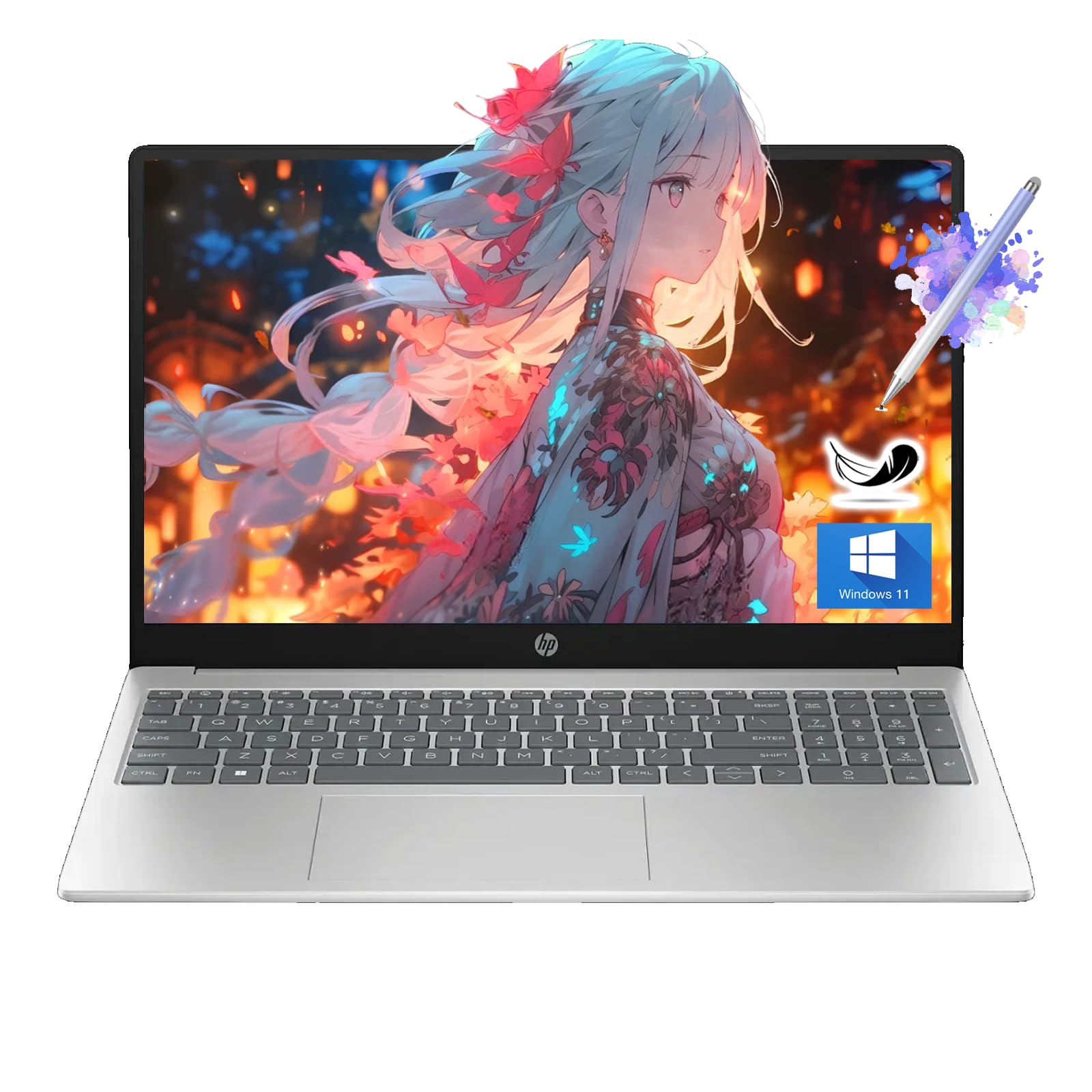 Hp 2024 15.6'' Touchscreen Laptop With Stylus Pen | Intel 6-Core I3-1215U | 16Gb Ram | 1Tb Ssd | College Student School | Wi-Fi 