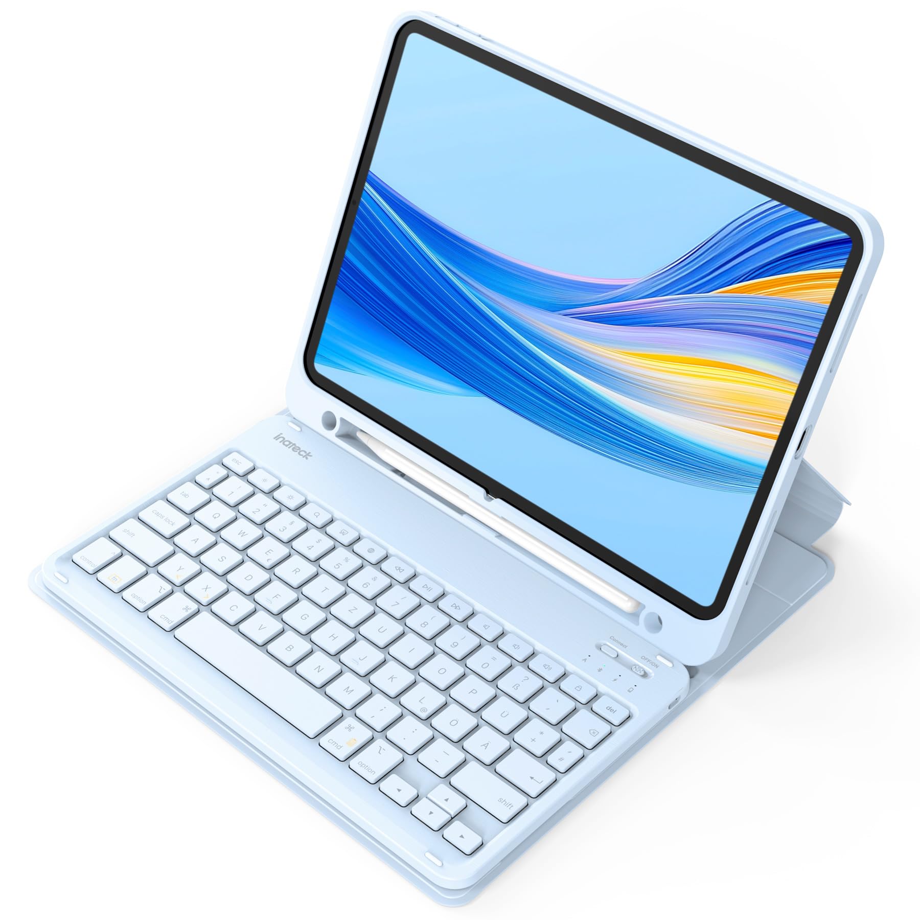 Inateck KB04002 Keyboard Case Compatible with iPad Air 6 11 inch 2024, iPad 10 Gen 2022, iPad Air 5/4 (2022/2020) 10.9 inch, iPa