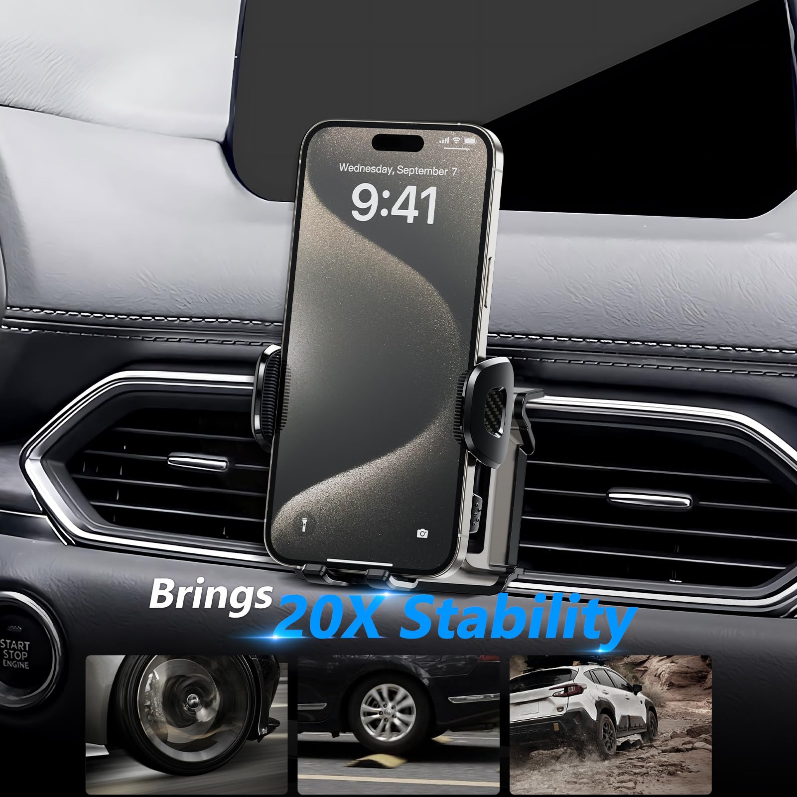 Elohei For Mazda Cx5 Phone Holder With Custom Base, Car Phone Holder For 2017-2024 Mazda Cx5 Accessories, Specifically Design Ma