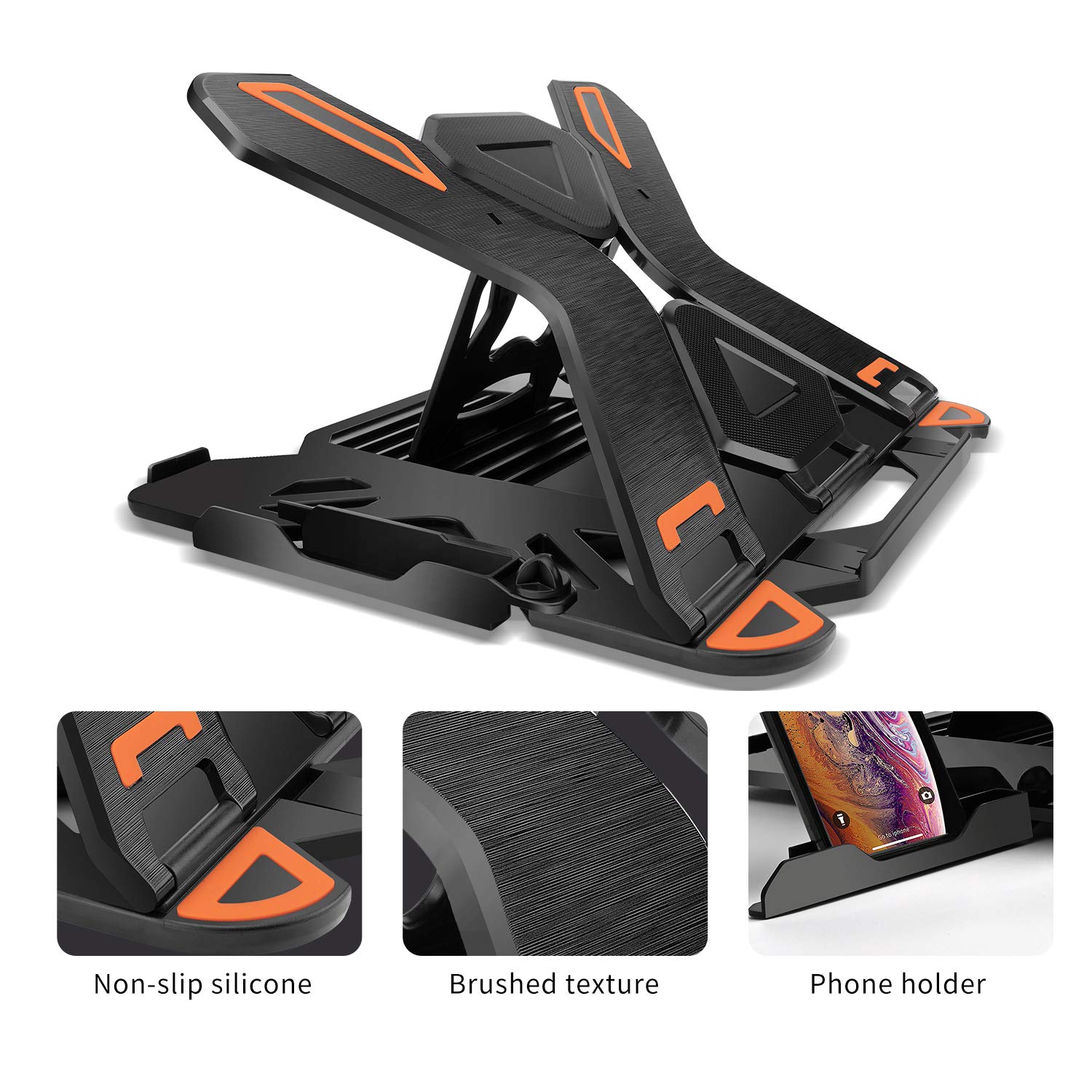 Laptop Stand Adjustable Laptop Computer Stand Multi Angle Stand Phone Stand Portable Foldable Laptop Riser Notebook Holder Stand