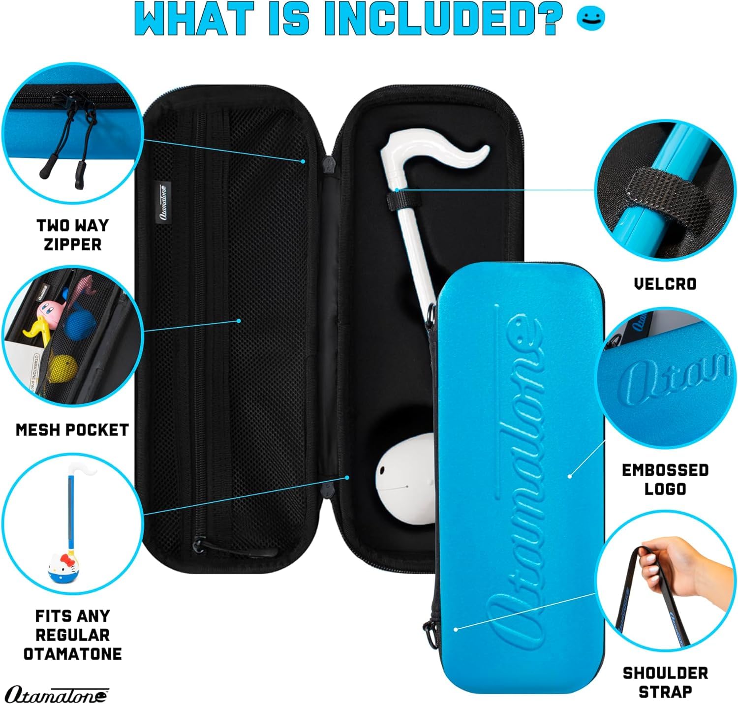 Otamatone Official Case (Regular - 10.7 Inch) Musical Instrument Toy Synthesizer Hard Shell Cover, Smooth Fitted Protective Inte