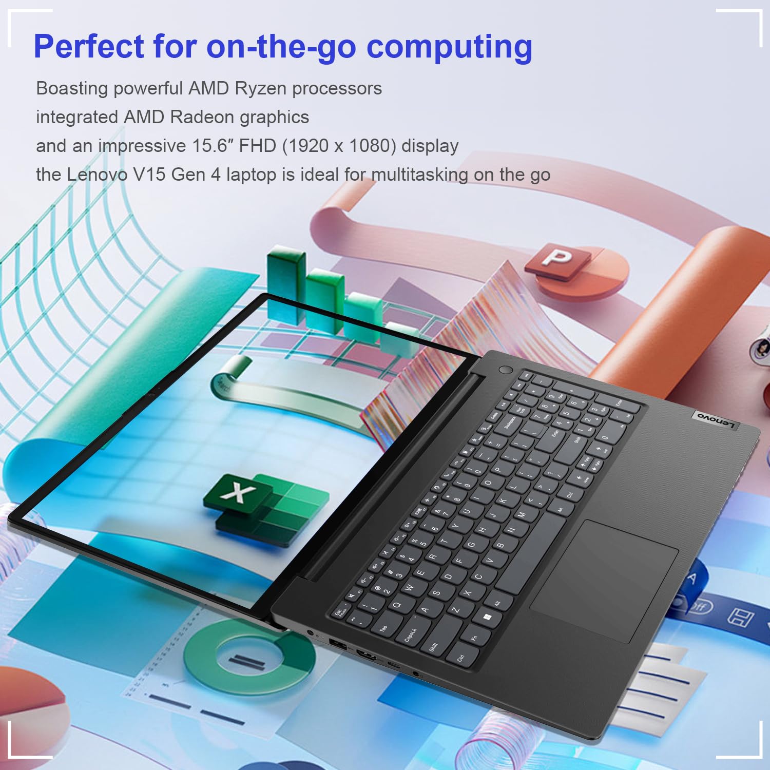 Lenovo V15 Laptop | 15.6 Fhd Anti-Glare Display | Amd Ryzen 7 7730U | 40Gb Ram | 2Tb Pcie Ssd | Hdmi | Type-C | Webcam | Wi-Fi |