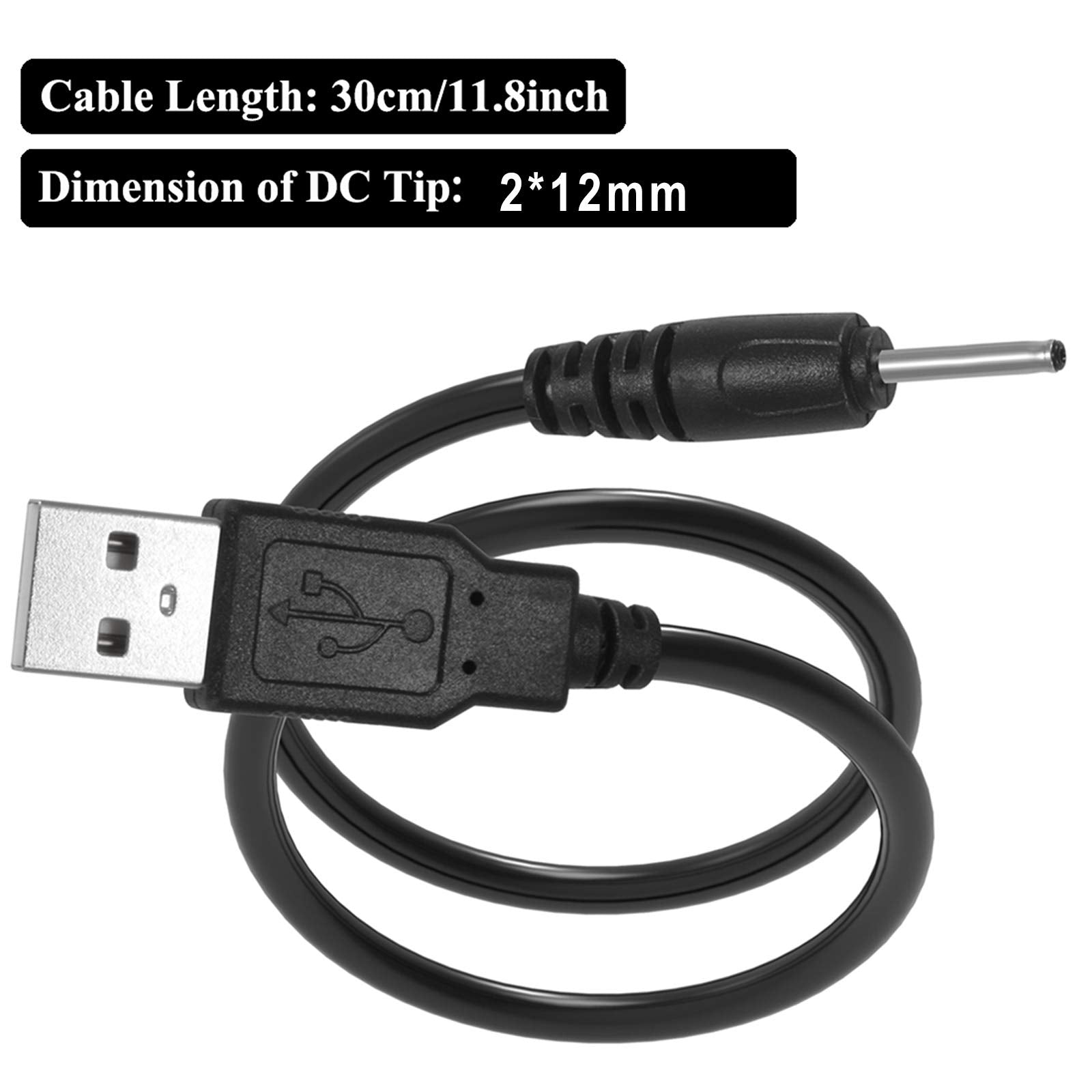 2Pcs Usb Dc Charger Charge Charging Cable For Mini S530 Smallest Invisible Wireless Bluetooth Earbuds Earphones Headphones Headset And Bluetooth Shower Speaker