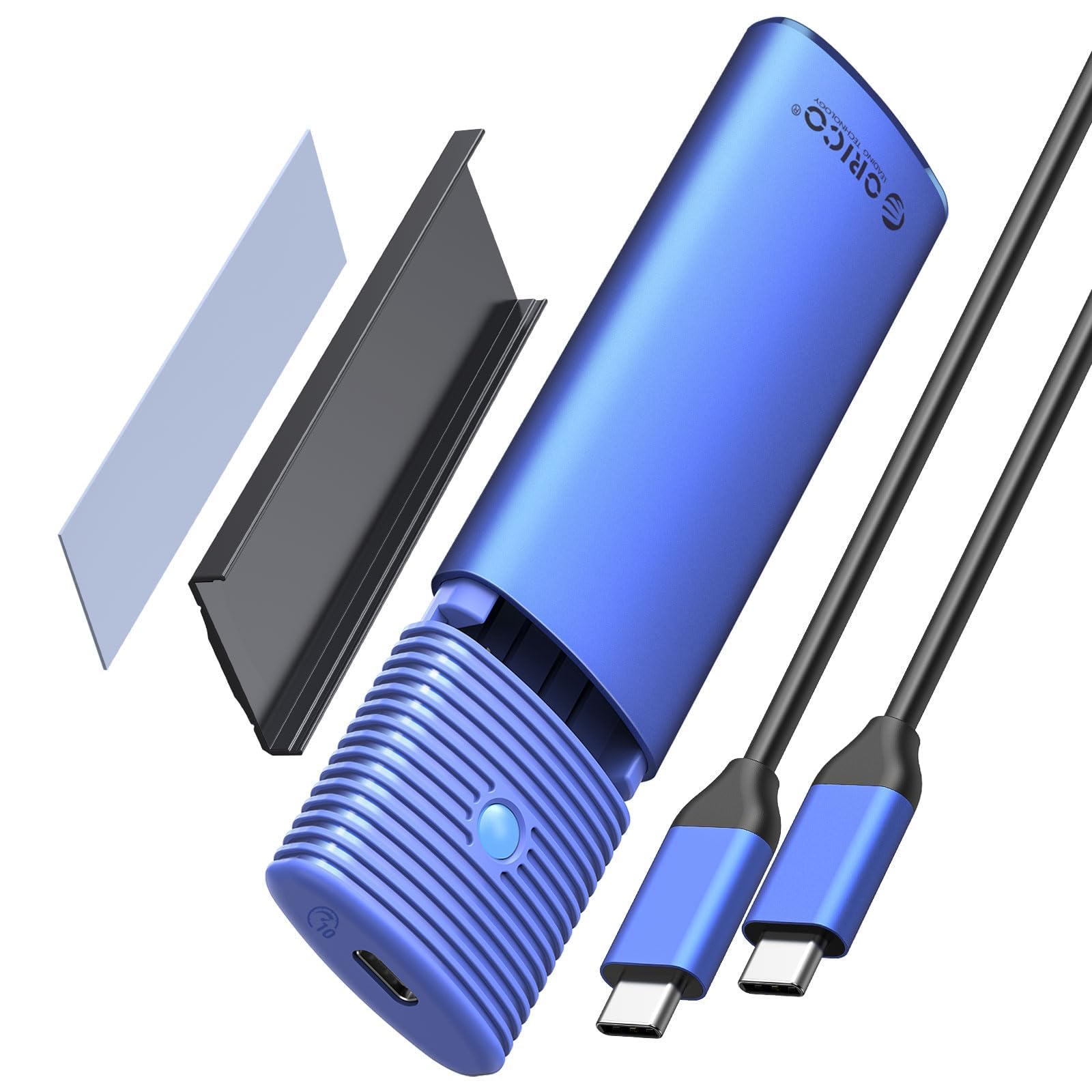 ORICO M.2 NVMe SATA SSD Enclosure Adapter Tool-Free, USB C 3.2 Gen 2 10Gbps NVMe, 5Gbps NGFF SATA PCIe M-Key(B+M Key) 2230/2242/