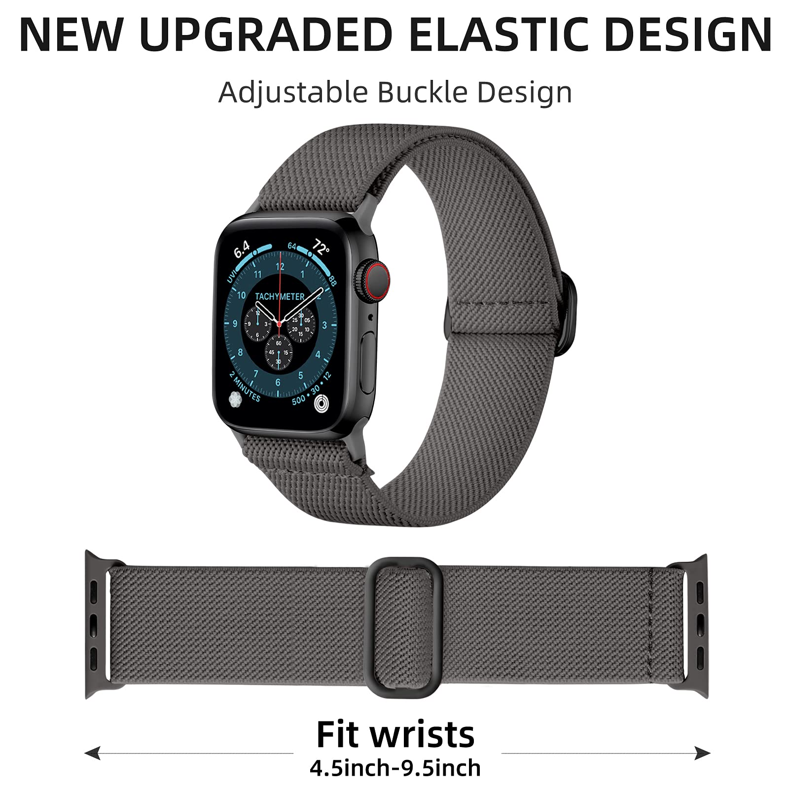 Daqin 3 Pack Elastic Bands Compatible With Apple Watch Band 45Mm 46Mm 44Mm 49Mm 42Mm 41Mm 40Mm 38Mm Men, Soft Nylon Solo Loop St