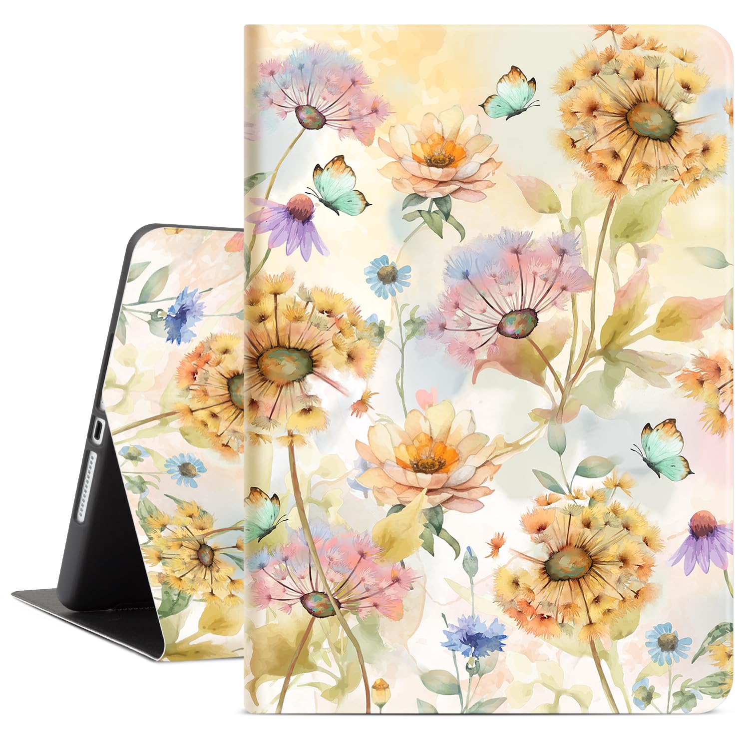 Ipad 10.2 Case Butterfly, Case For Ipad 9Th/8Th/7Th Generation (2021/2020/2019) 10.2 Inch, Protective Ipad 9Th Gen Viewing Case