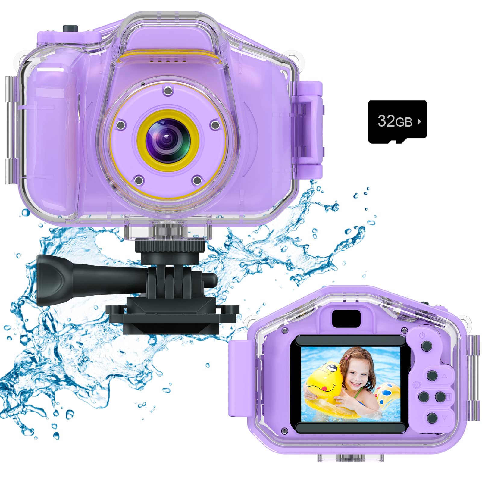 Deker Kids Camera Waterproof Boys Girls Toys 3 12 Year Old Christmas Birthday Gifts Kids Underwater Mini Camcorder Cameras Child