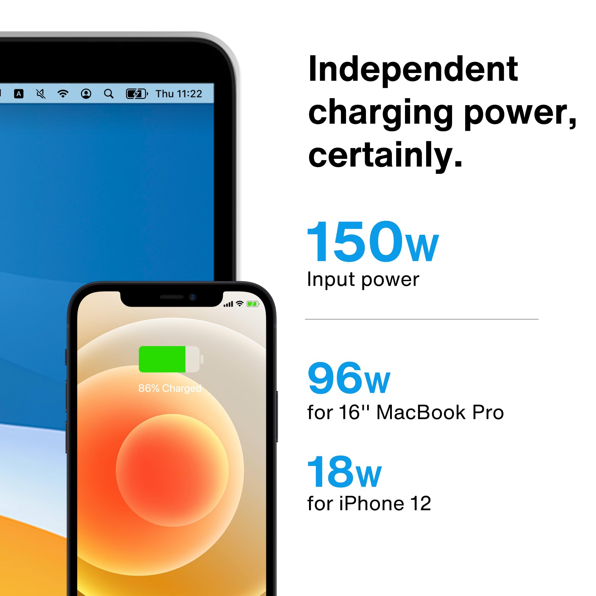 Ivanky Fusiondock 1 Macbook Pro Docking Station With 150W Power Adapter, 12 In 2 Dual 4K@60Hz Monitor Dock For Macbook M1/M2/M3