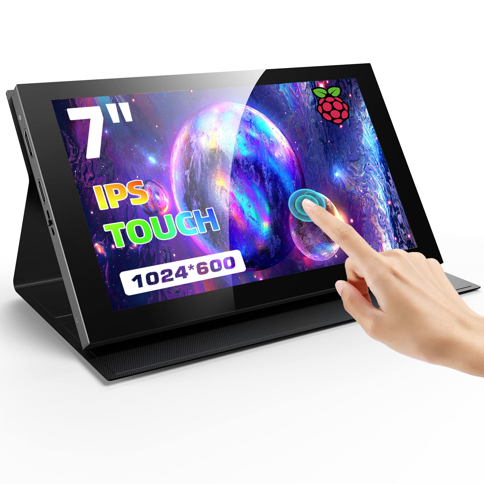 Eyoyo 7 inch Portable Monitor 1024x600 IPS Small mini 7  Capacitive Touchscreen Monitor w/USB C Powered mini HDMI Port for Lapto