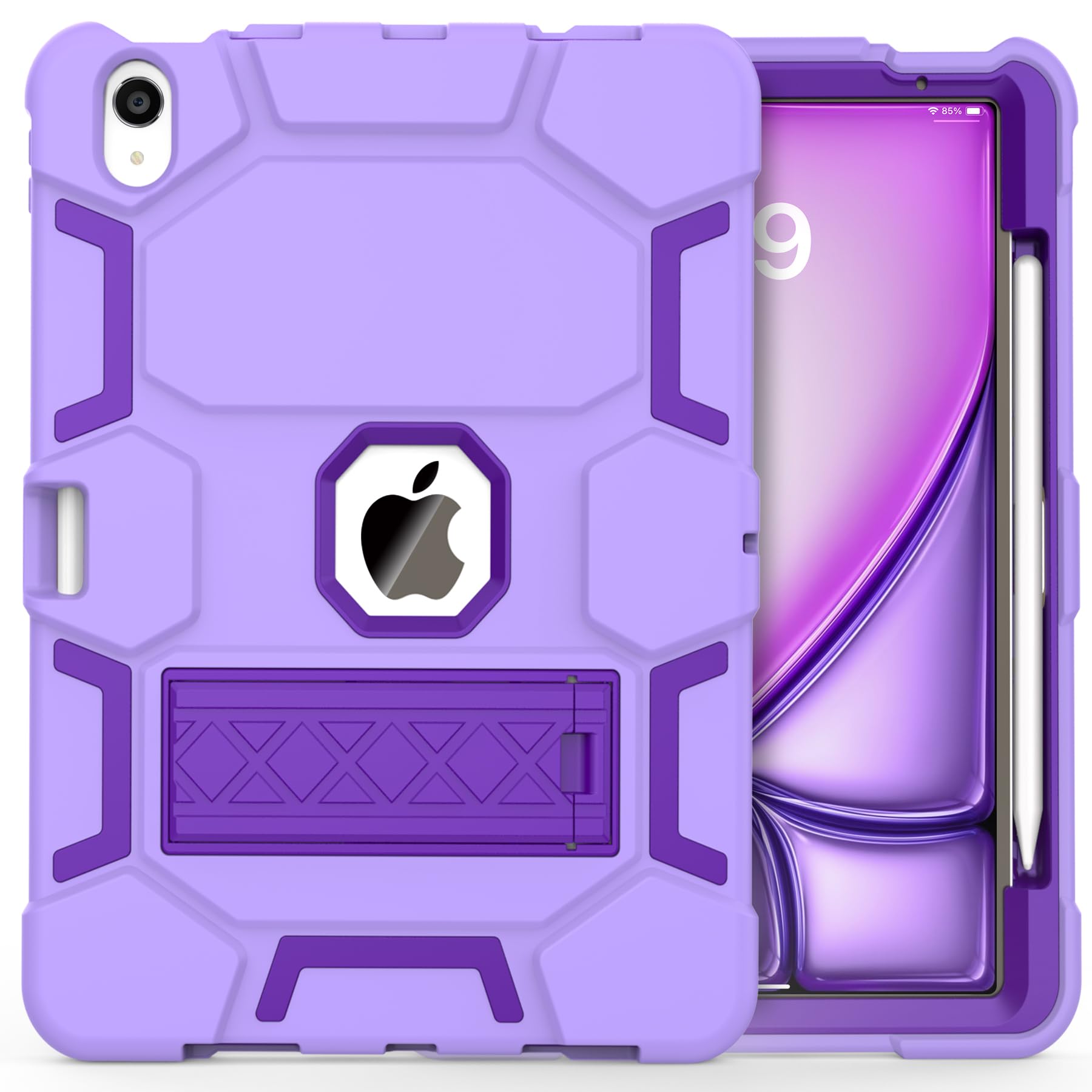 Ccmao For Ipad Air 11 Inch Case 2024 Released, Ipad Air 5Th / 4Th Generation Case 10.9 Inch With Pencil Holder And Kickstand, He