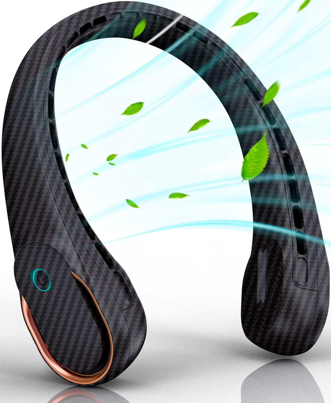 Frsara Neck Fan, Bladeless Neck Fan,Upgraded 5200Mah,Long Endurance,Upgraded Air Volume,Easier To Use,360 Cooling,No Hair Twisti