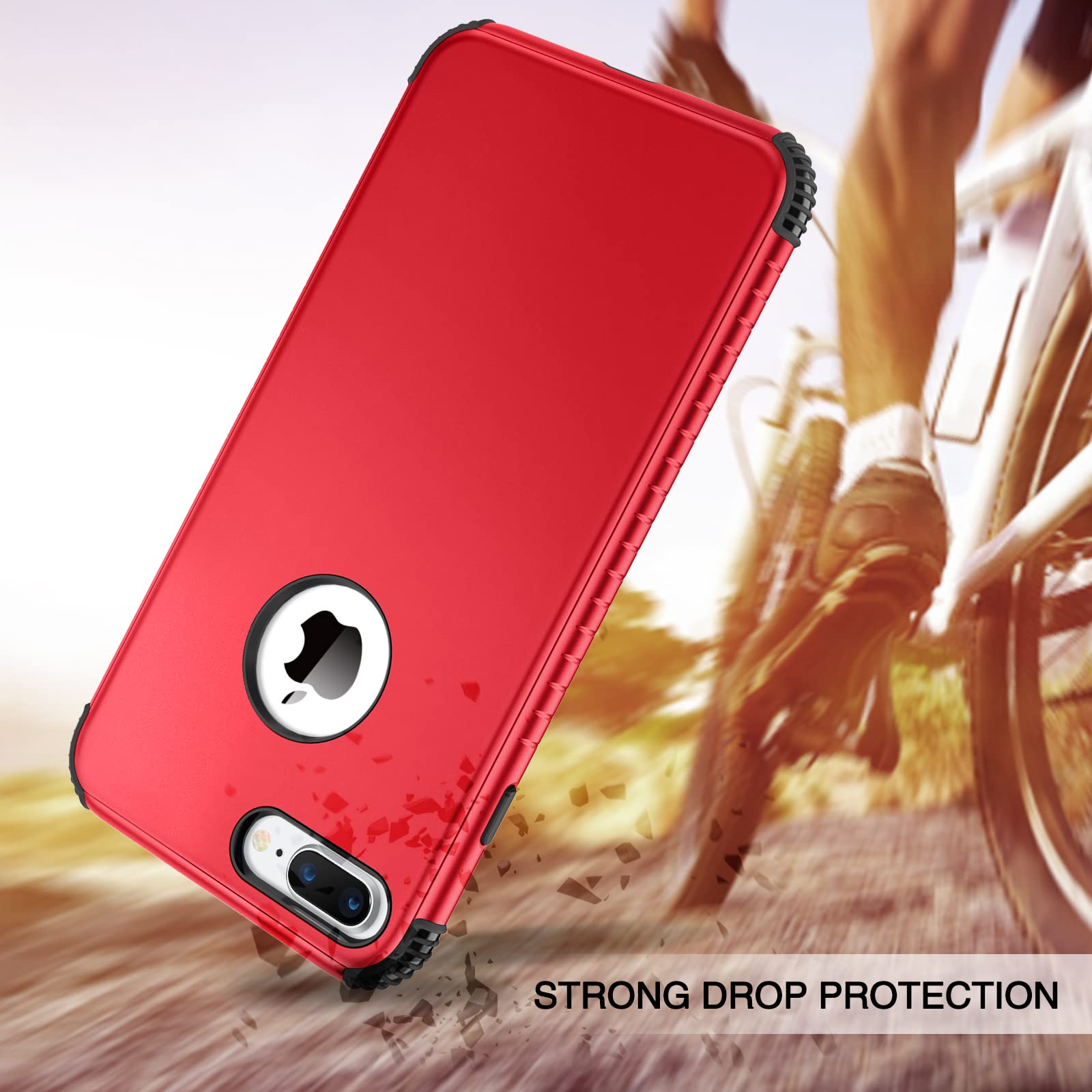 Bentoben Compatible With Iphone 8 Plus/7 Plus Case, 2 In 1 Slim Hybrid Shockproof Hard Pc Bumper Rugged Drop Protective Women Me