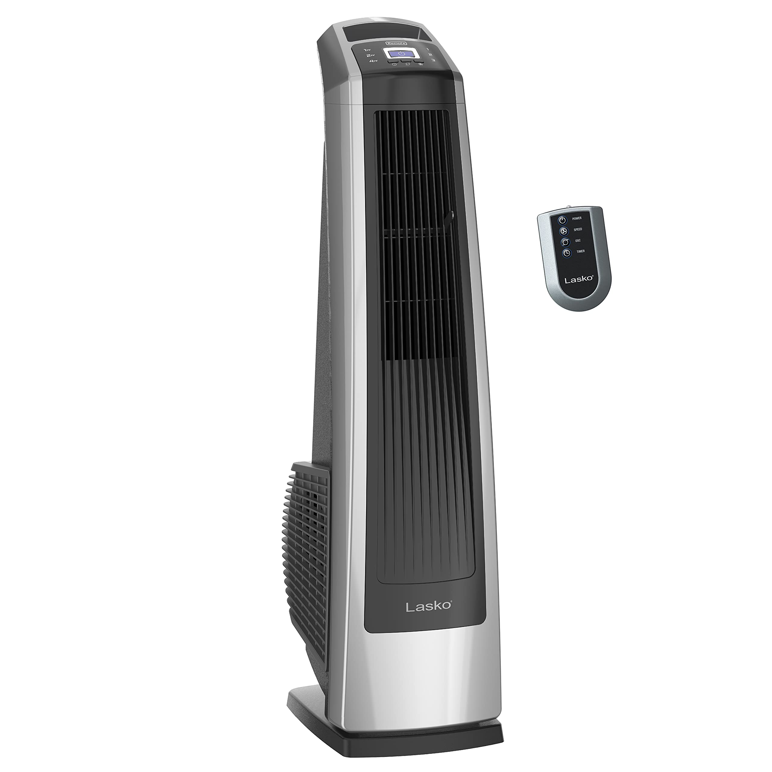 Lasko U35115 Electric Oscillating High Velocity Stand Up Tower Fan With Timer And Remote Control For Indoor Bedroom And Home Off