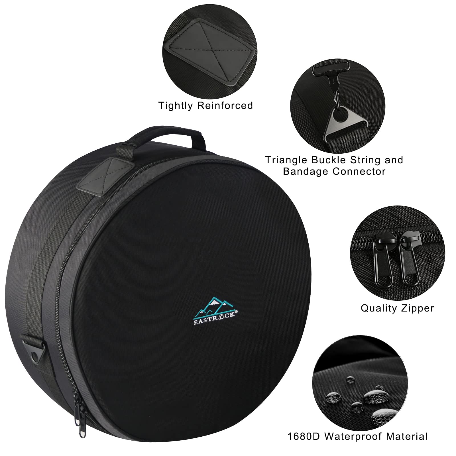 Eastrock 14'' X5.5'' Snare Drum Bag, Snare Drum Cases 15 Mm Thick Padding For Your Drum Protection (14 * 5.5'' Snare)