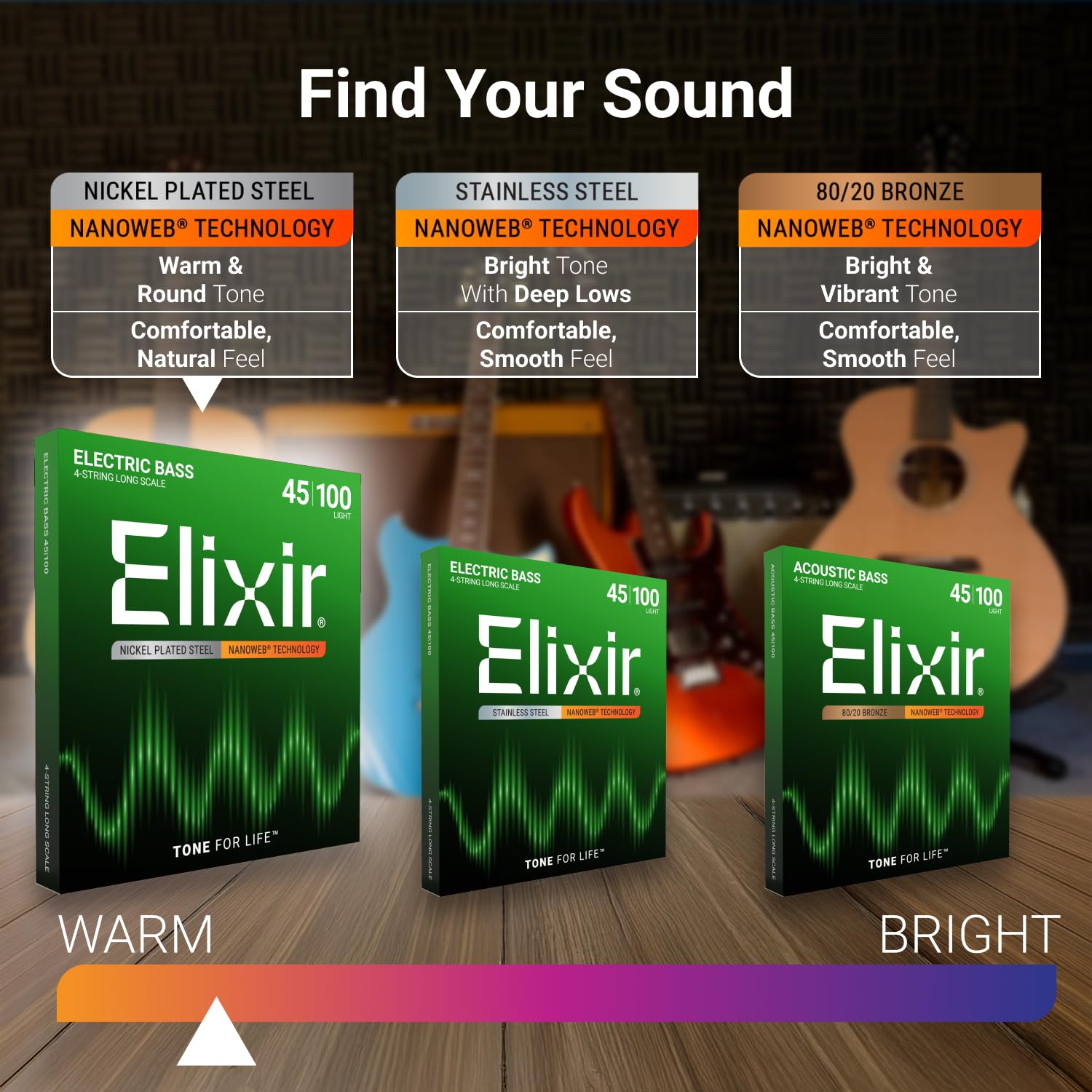 Elixir Strings Electric Bass String Nanoweb Coating, .130, Long Scale