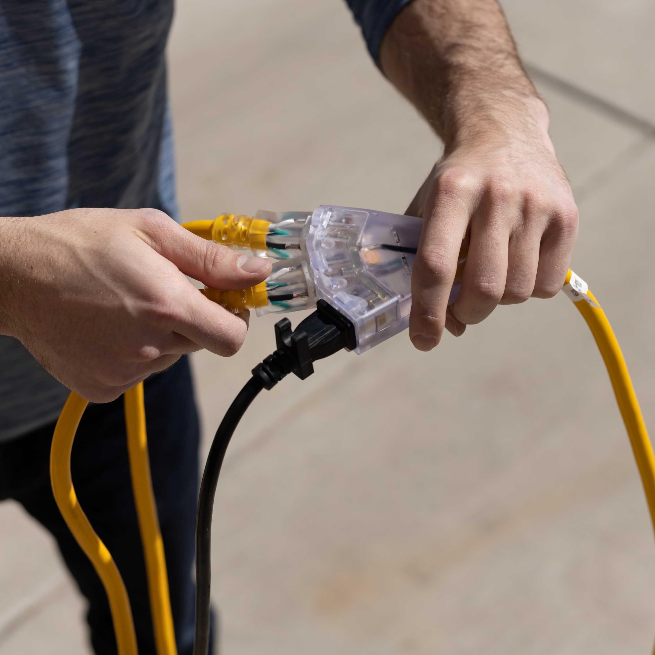 10 Ft   10 Gauge Heavy Duty Extension Cord   3 Outlet Lighted Sjtw   Indoor/Outdoor Extension Cord By Watt'S Wire   10' 10 Gauge