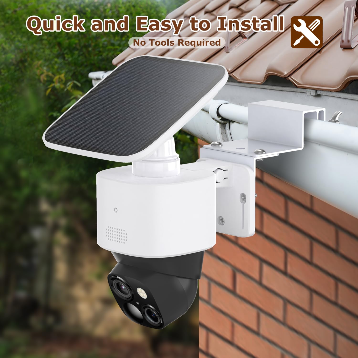 Gutter Mount Bracket Compatible With Eufy Security Solocam S340, Solar Security Camera, Rust Proof Bracket With Extended Arms De