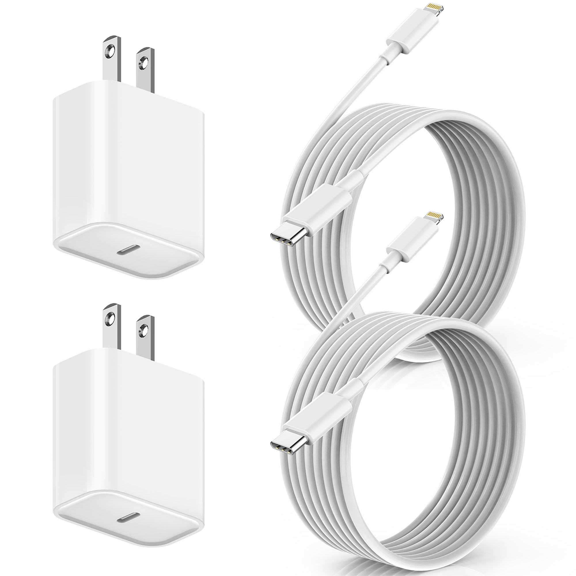 Fast Apple iPhone Charger,2Pack Apple Charge Cable iPhone Charger Fast Charging 6Foot Phone Charging USB C Charge Adapter 6FT Ty