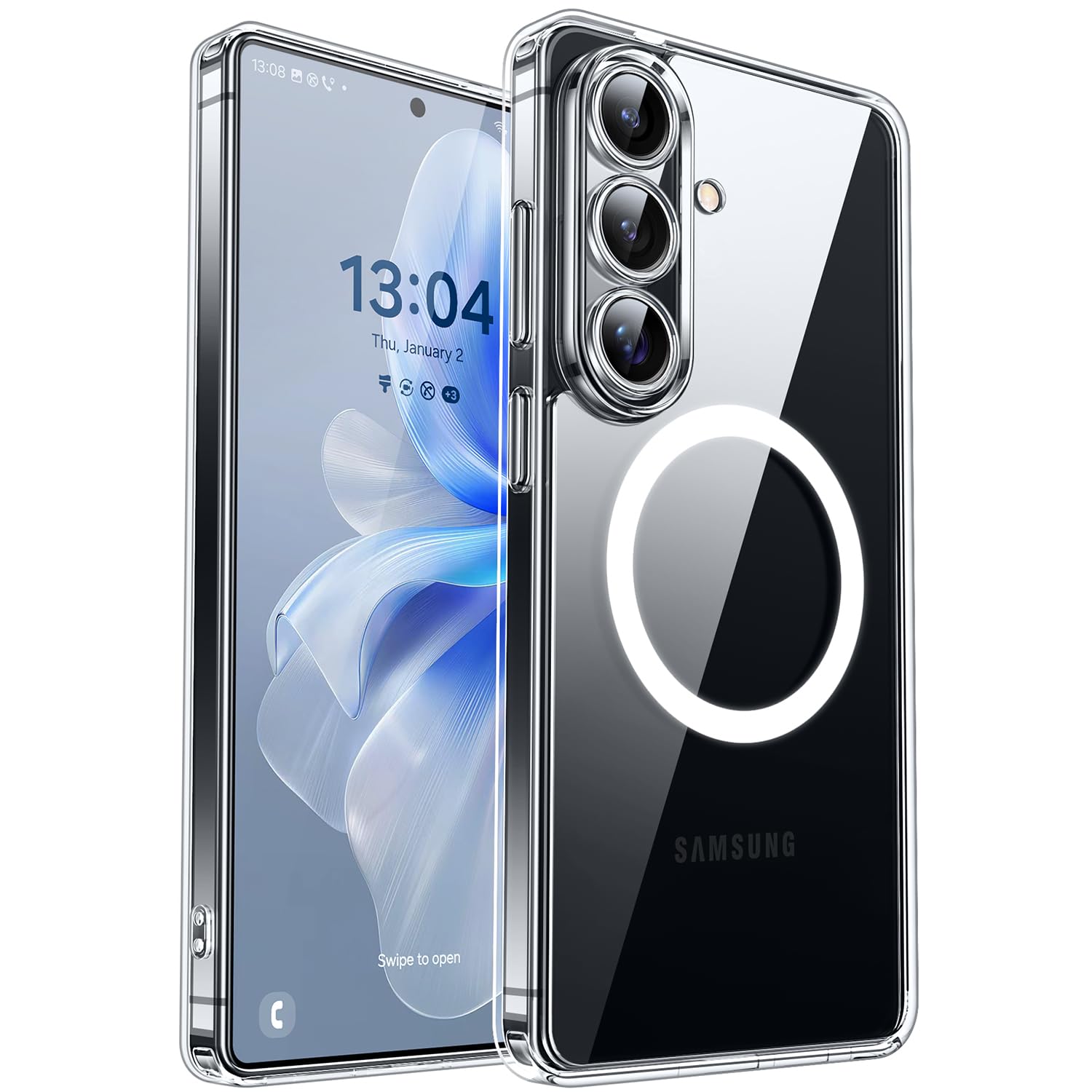 CANSHN Designed for Samsung Galaxy S26 Case (6.3 inch), Upgraded [Full Camera Protection] [Compatible with Magsafe] Shockproof P