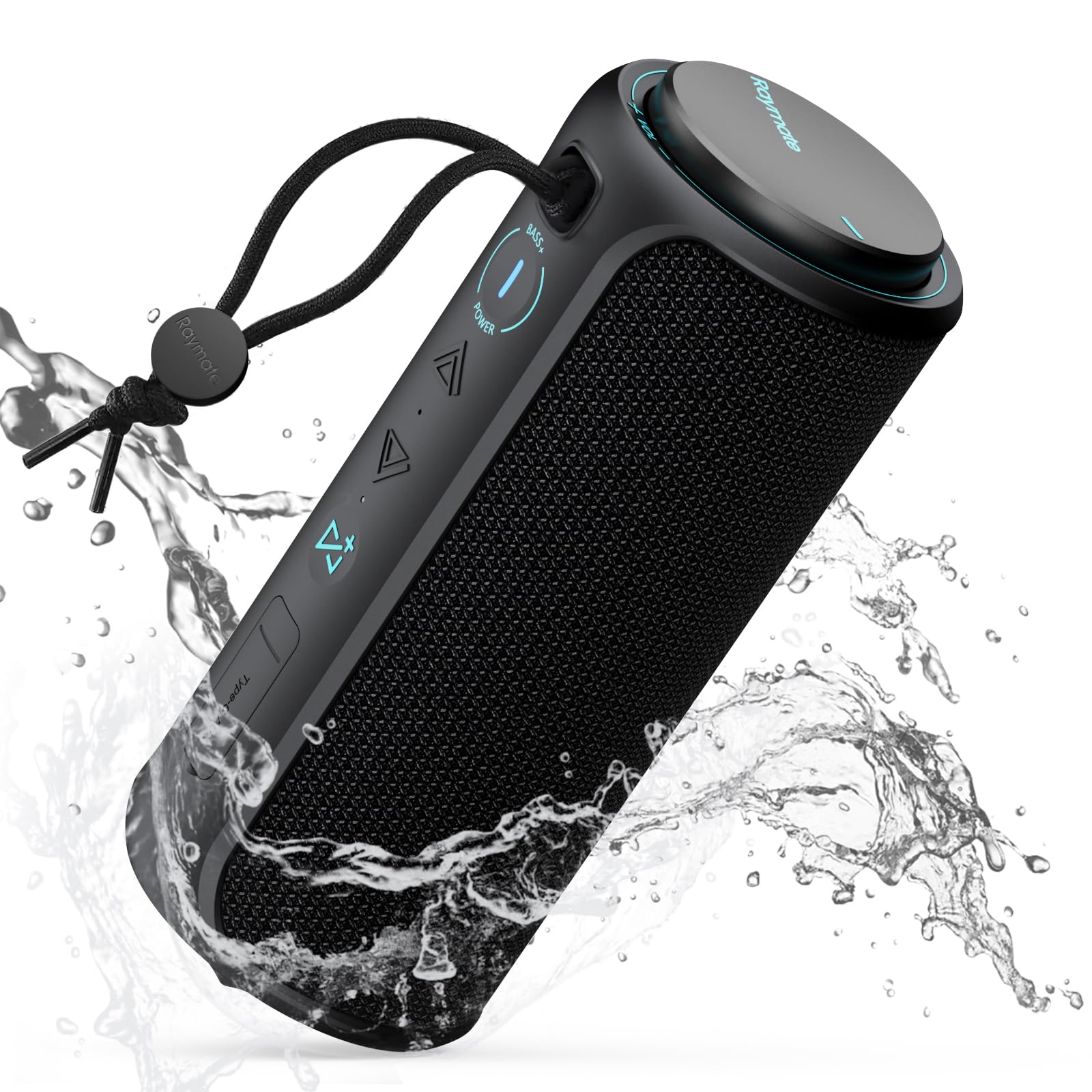 Raymate Bluetooth Speaker, V5.3 Wireless Ipx7 Waterproof Shower Speaker, 30W Hifi Stereo Sound, Tws Pairing, 15H Music Playtime 