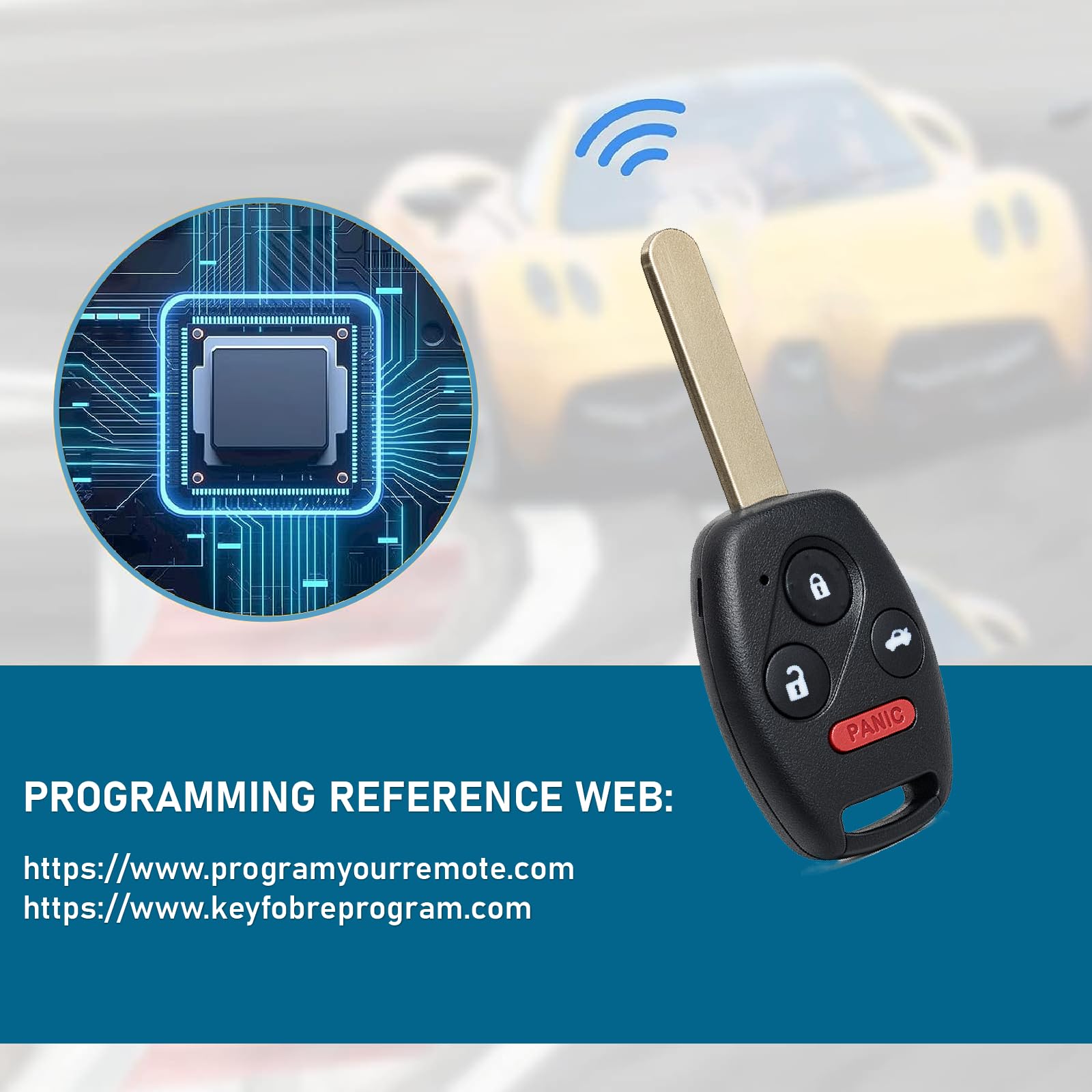 Keyless Entry Key Fob Replacement Fits For Honda Pilot 2009-2015, Honda Accord Sedan 2008-2012, Car Remote Control Key Fobs (Kr5