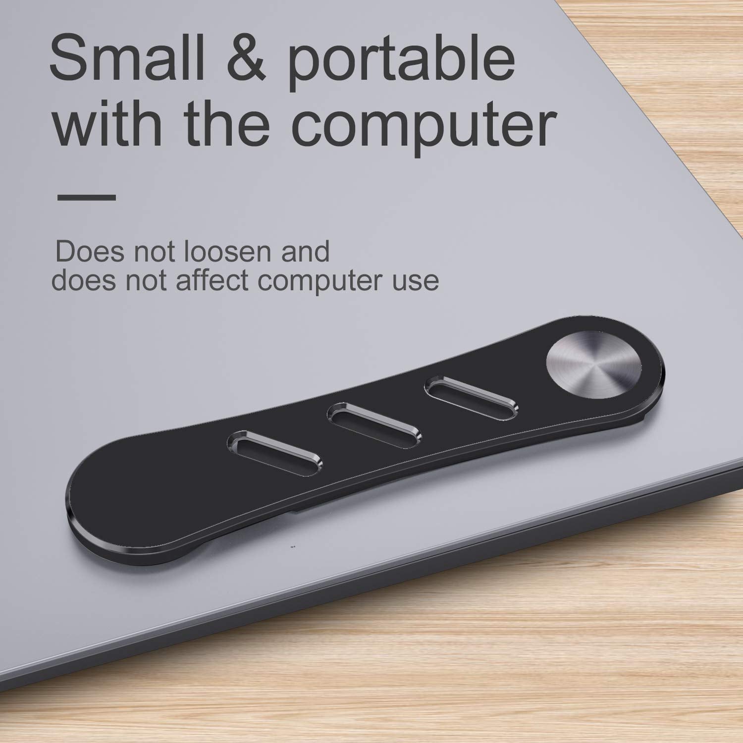 Dk177 Magnetic Phone Holder, Laptop Or Desktop Monitor Side Mount Phone Holder, Slim Portable Foldable Computer Expansion Bracke