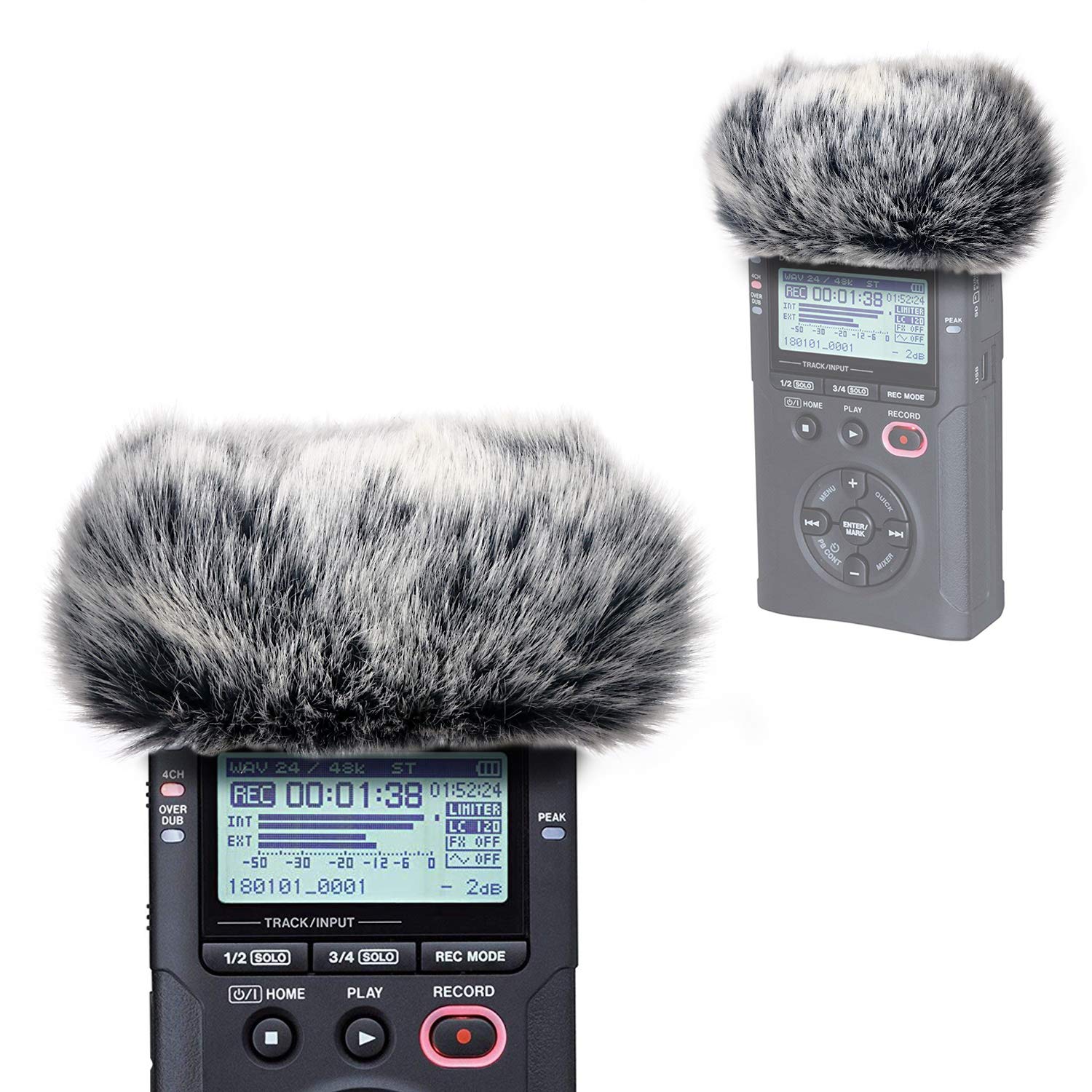 YOUSHARES DR40X Windscreen Muff for Tascam DR 40X DR 40 Portable Recorders, DR40 Mic Deadcat Windshield Windscreen Artificial Fur Wind Screen