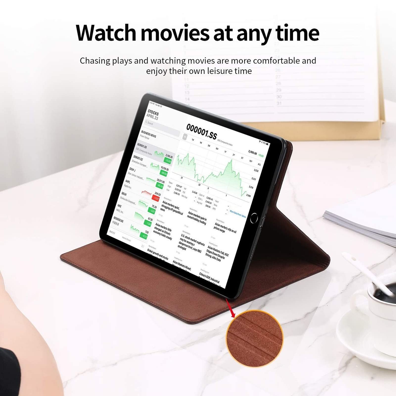 Gexmil Case For Ipad Pro 11 Inch,4Th/3Rd/2Nd/1St Generation(2022/2021/2020/2018) Genuine Leather Cover Anti Fingerprint,Cowhide