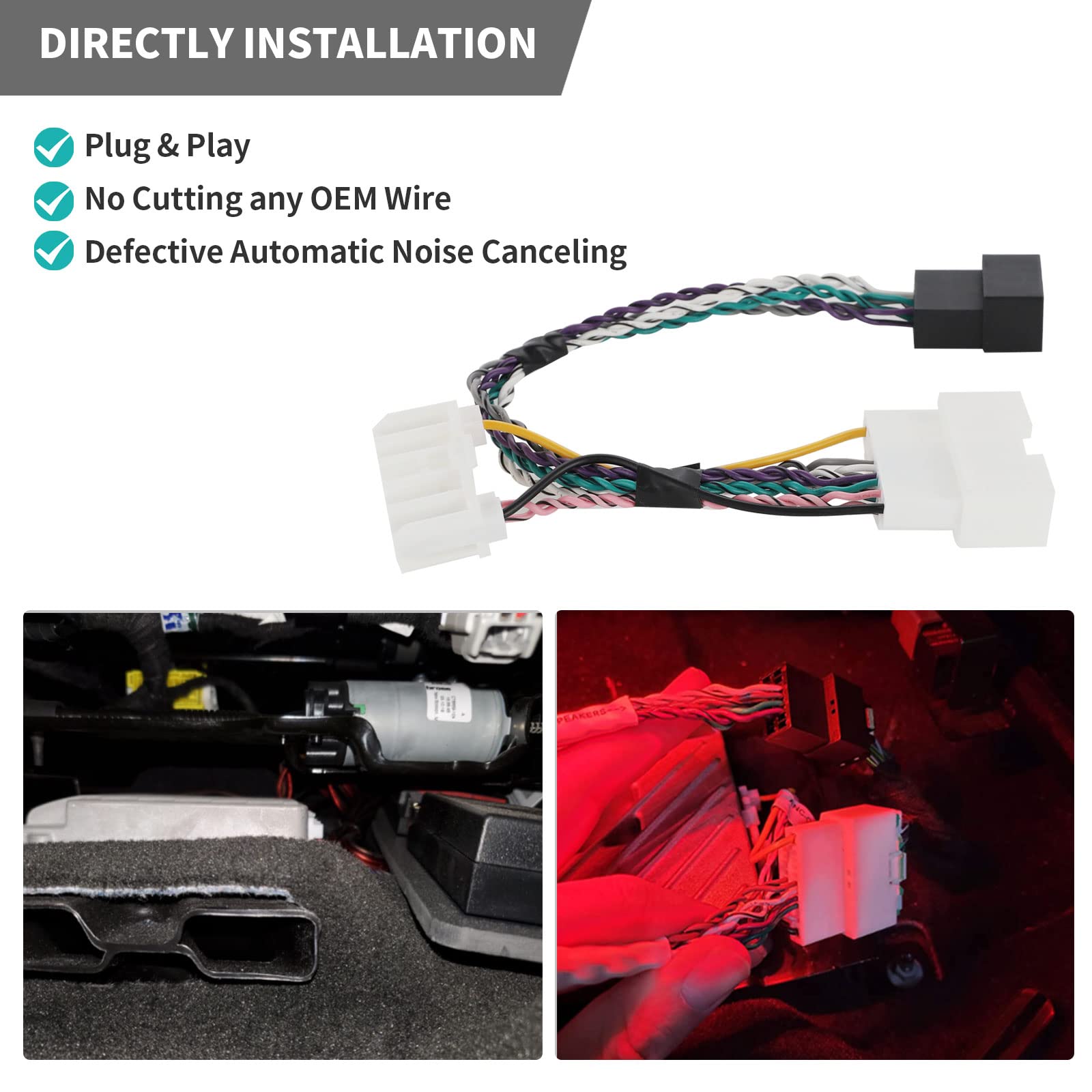 Red Wolf Car Anc Module Bypass T Harness Plug Connector Ch01 For Dodge Ram Jeep Chrysler 2007 2011 Add Aftermarket Amplifier Subwoofer To Non Factory Amp System Plug And Play