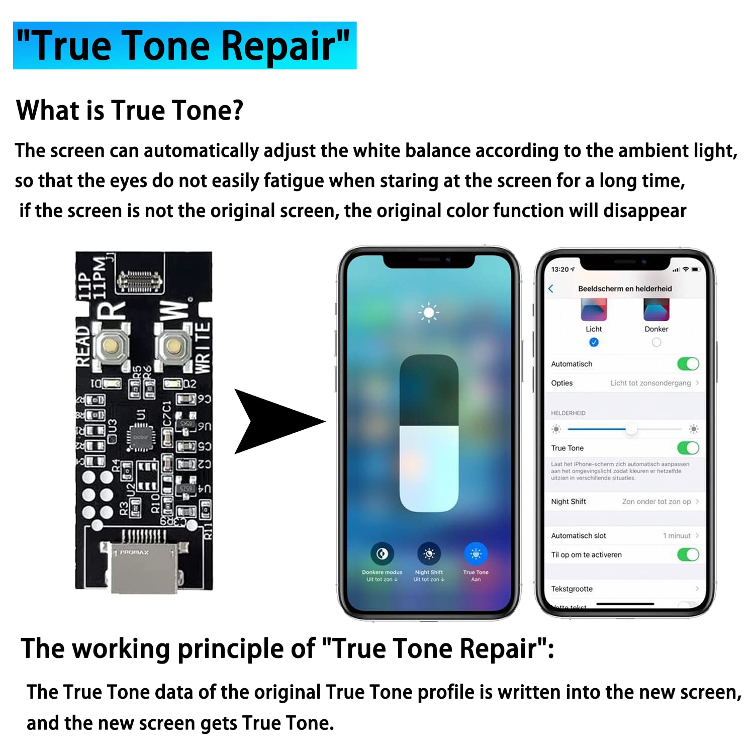 For Iphone 11 Pro Oled Screen Replacement 5.8 (A2160, A2217, A2215),With True Tone Repair,Face Id,3D Touch Screen Repair Kit Wit