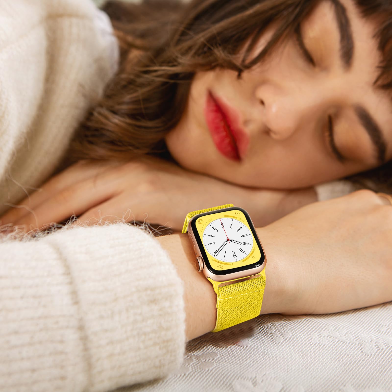 Stretchy Nylon Solo Loop Bands Compatible With Apple Watch 38Mm 40Mm 41Mm 42Mm 44Mm 45Mm 46Mm 49Mm, Sport Elastic Wristbands Wom