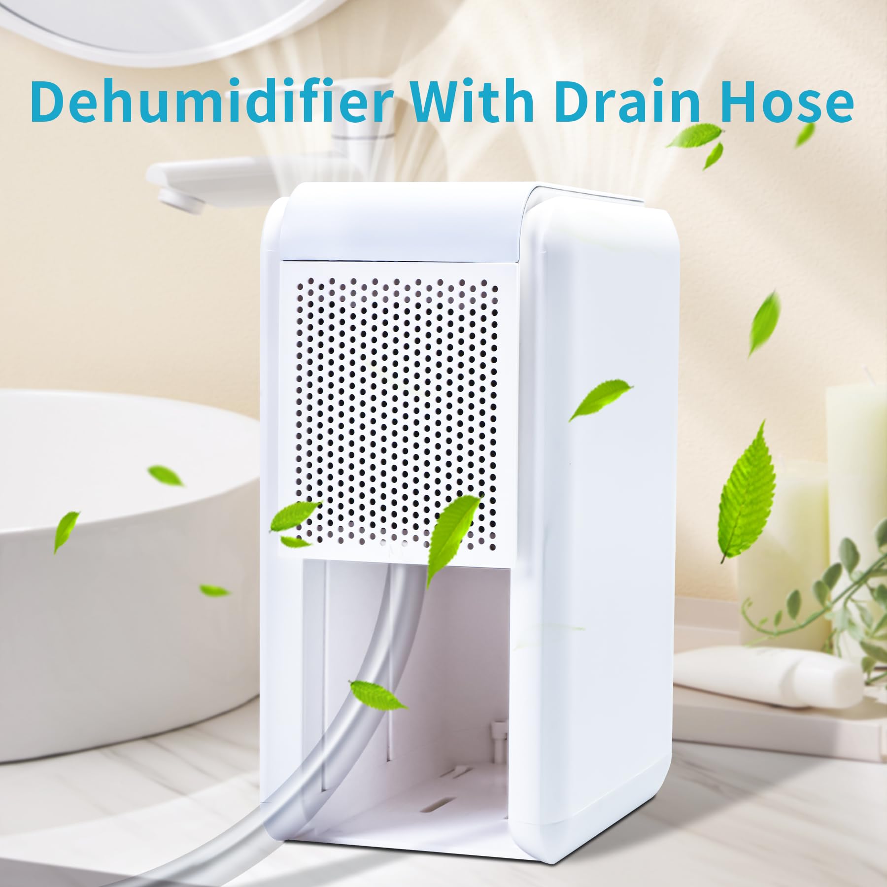 Hoomace 2 In 1 Small Humidifier Dehumidifier Combo, Humidifiers Dehumidifier For Home Bedroom With Drain Hose Temperature Displa