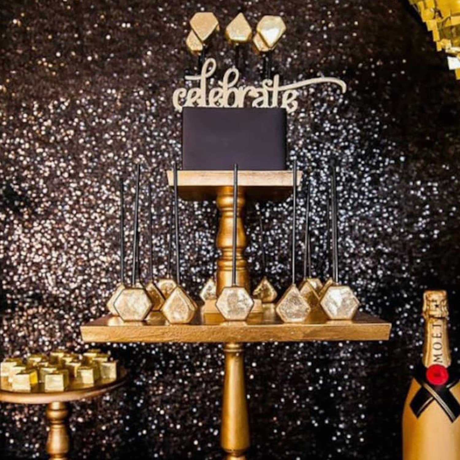 Jyflzq Black Sequin Backdrop Curtains 10Ft X 10Ft 1 Panel Halloween Backdrop Glitter Photo Booth Backdrops Sparkly Photography B