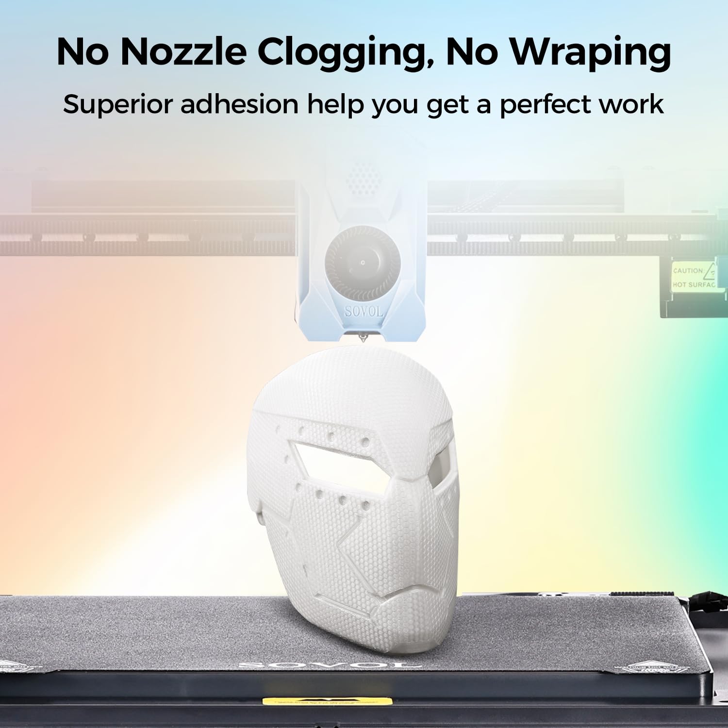 Sovol 3D Printer Glow In The Dark Filament Multicolor Fast Change Pla 1Kg (2.2 Lbs) Spool 3D Printing Materials, Dimensional Acc