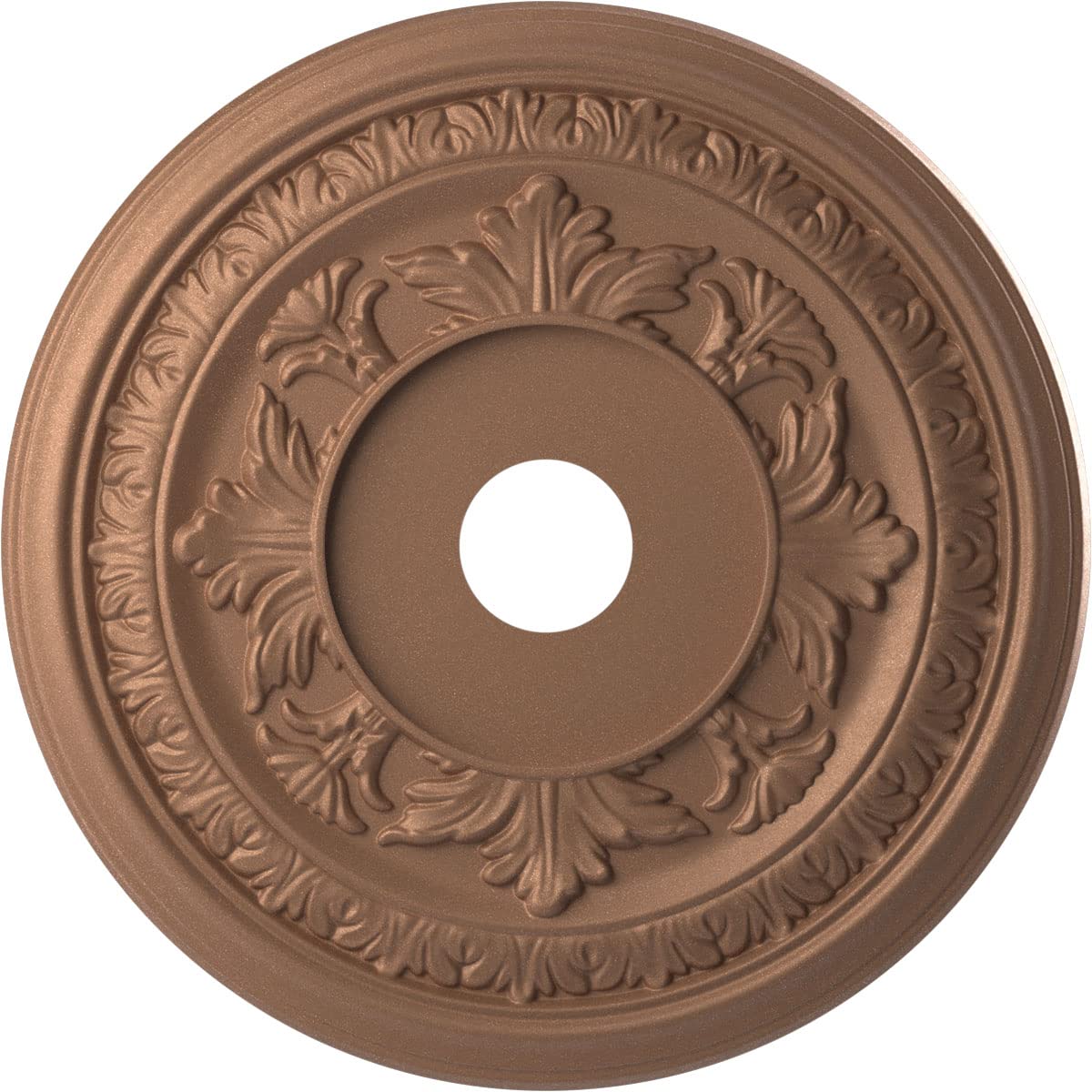 Ekena Millwork 22OD x 3 1/2ID x 1P Baltimore Thermoformed PVC Ceiling Medallion (Fits Canopies up to 7 3/4), Aged Copper
