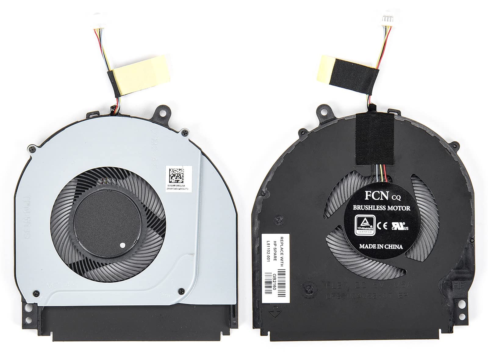 Cpu Cooling Fan For Hp Pavilion X360 14M Dh 14 Dh 15 Dq Series, Hp 14M Dh1003Dx 14M Dh0001Dx 14M Dh0003Dx 14 Dh1036Tx 14 Dh1035Tx 15 Dq0953Cl 15 Dq1052Nr Series Laptop P/N: L51100 001 L51102 001