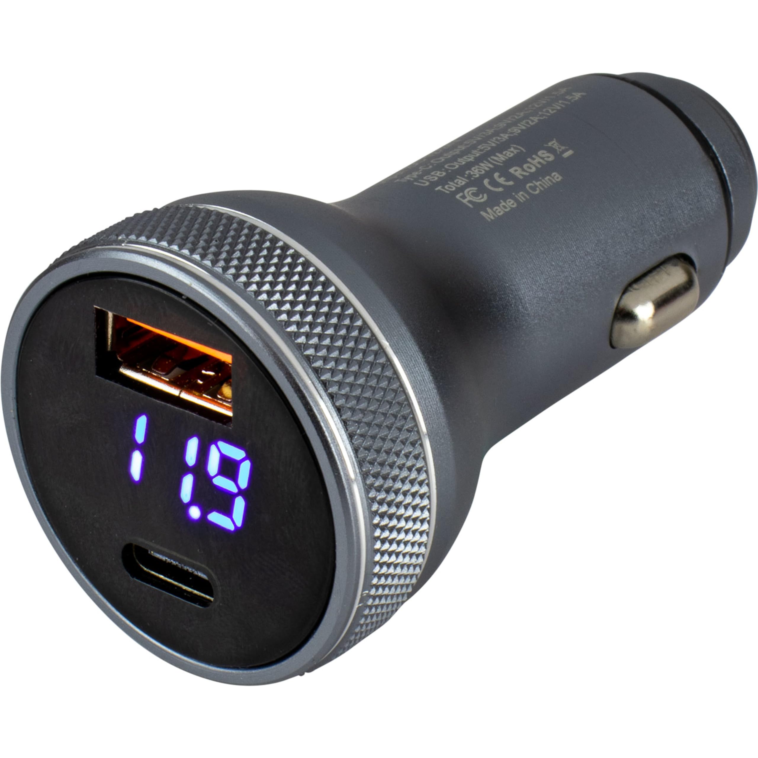 SEA-DOG ROUND USB/USC POWER PLUG W/ VOLTMETER