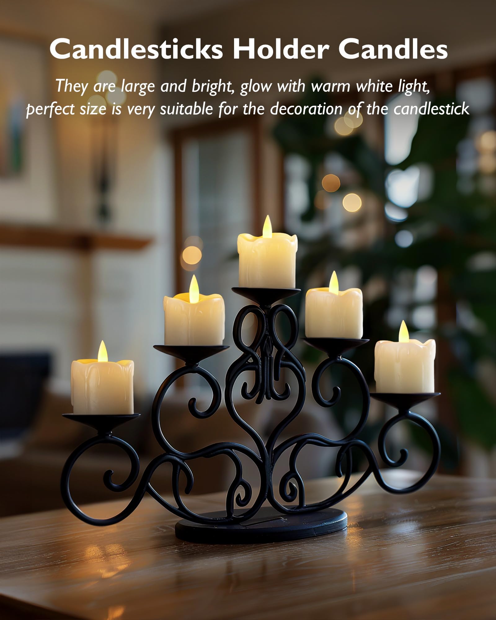 Homemory Flameless Votive Candles With Timer Remote, 2'' X 2'' Real Wax, 300+ Hour Realistic Black Wick Battery Operated Candles