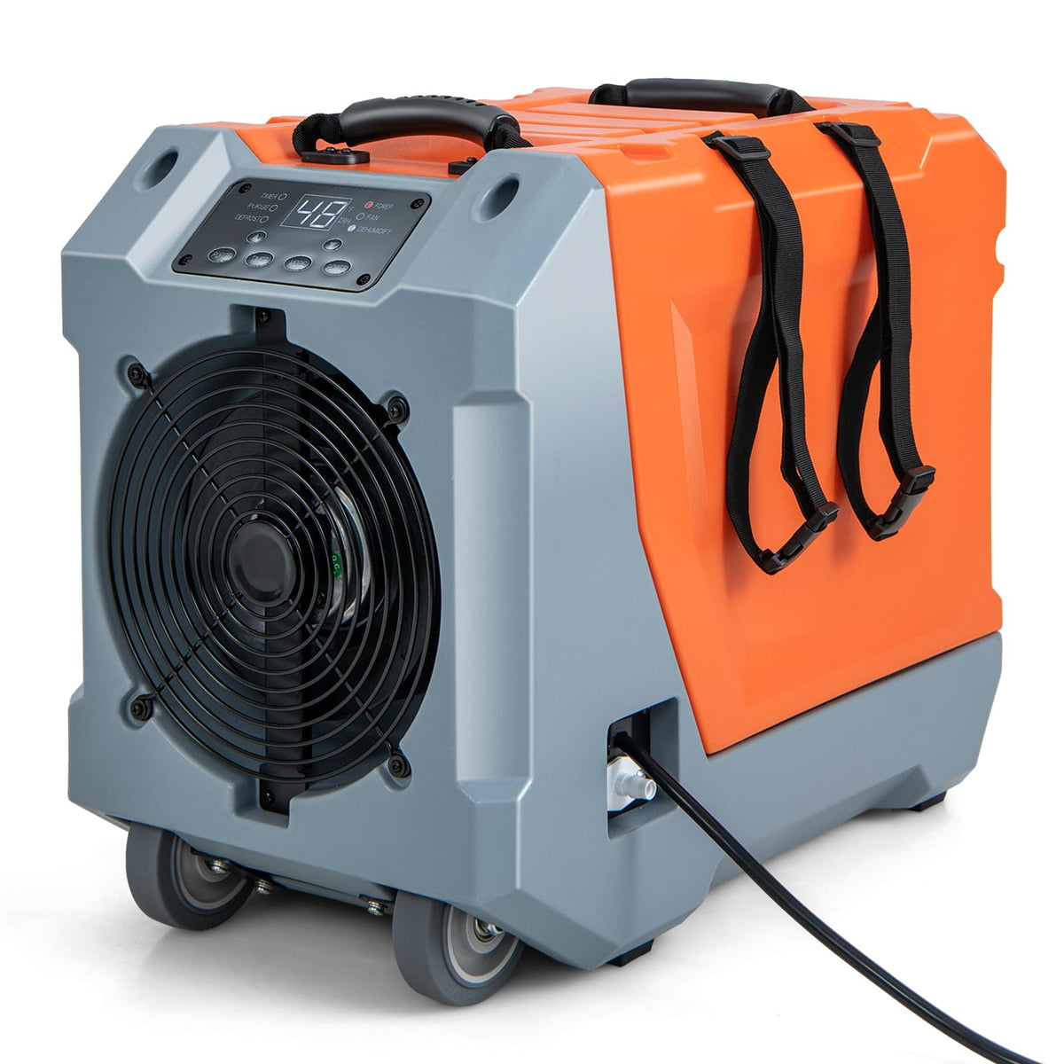 Costway 180 Ppd Commercial Dehumidifier, With Pump & Drain Hose, Industrial Dehumidifier With Auto Defrost, 2 Wheels & Collapsib