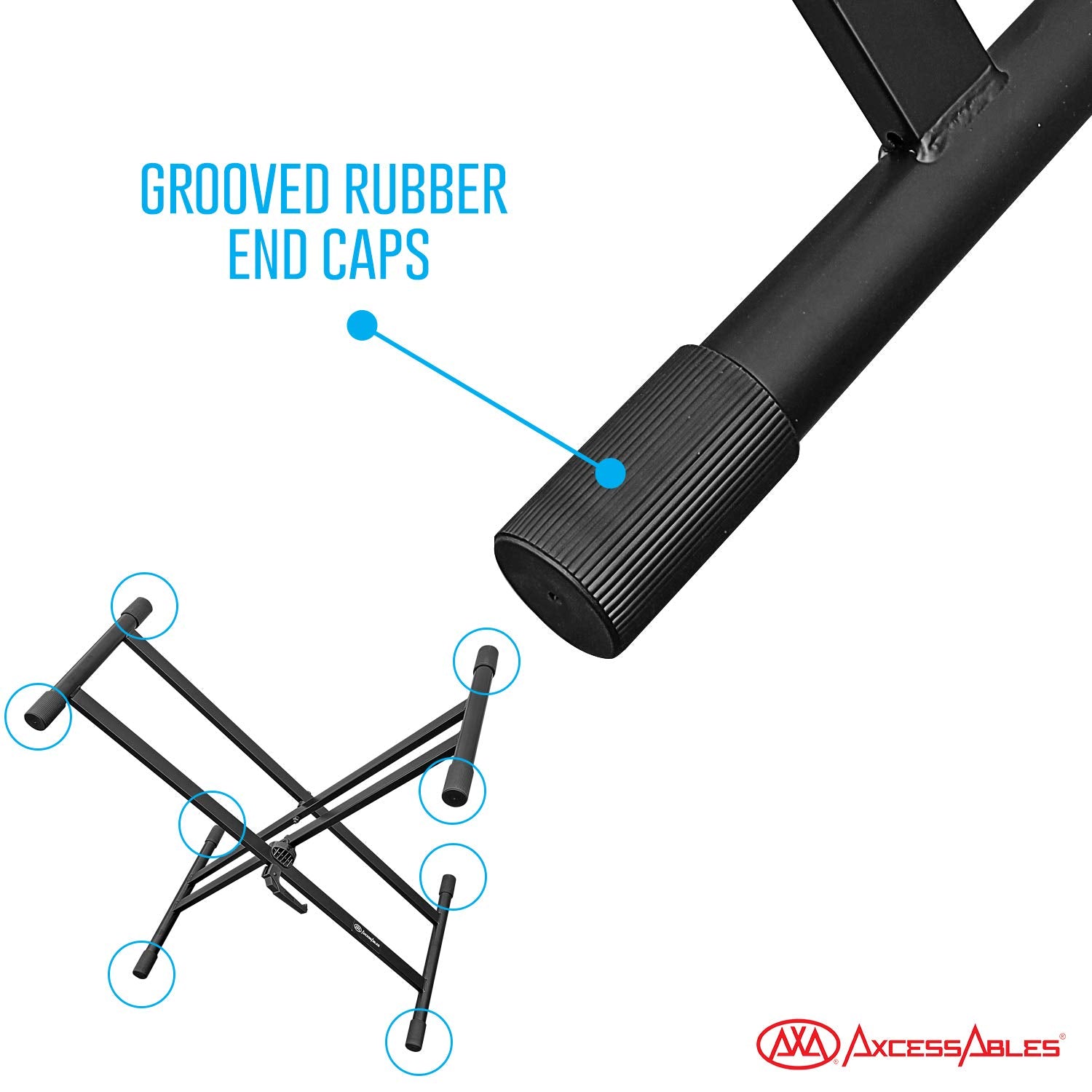 Axcessables Light Weight Portable Dj Table Stand With Gig Bag | X Style Keyboard Stand, Tabletop Dj Desk With Travel Case | Dj T