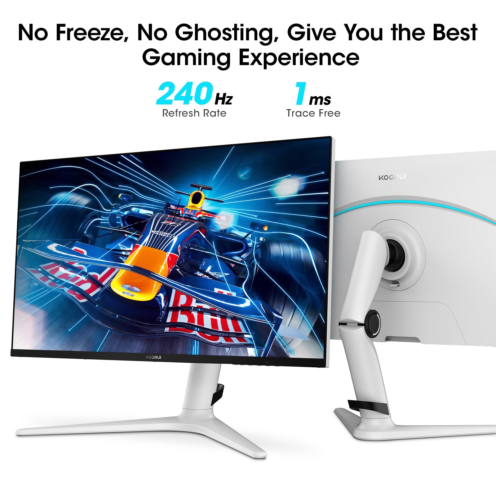 Koorui 27    240Hz Gaming Monitor, Mini Led   Qhd (2560 X 1440), 1Ms, Hdr 1000, 100% Srgb, Height Adjustable, Hdmi/Displayport,