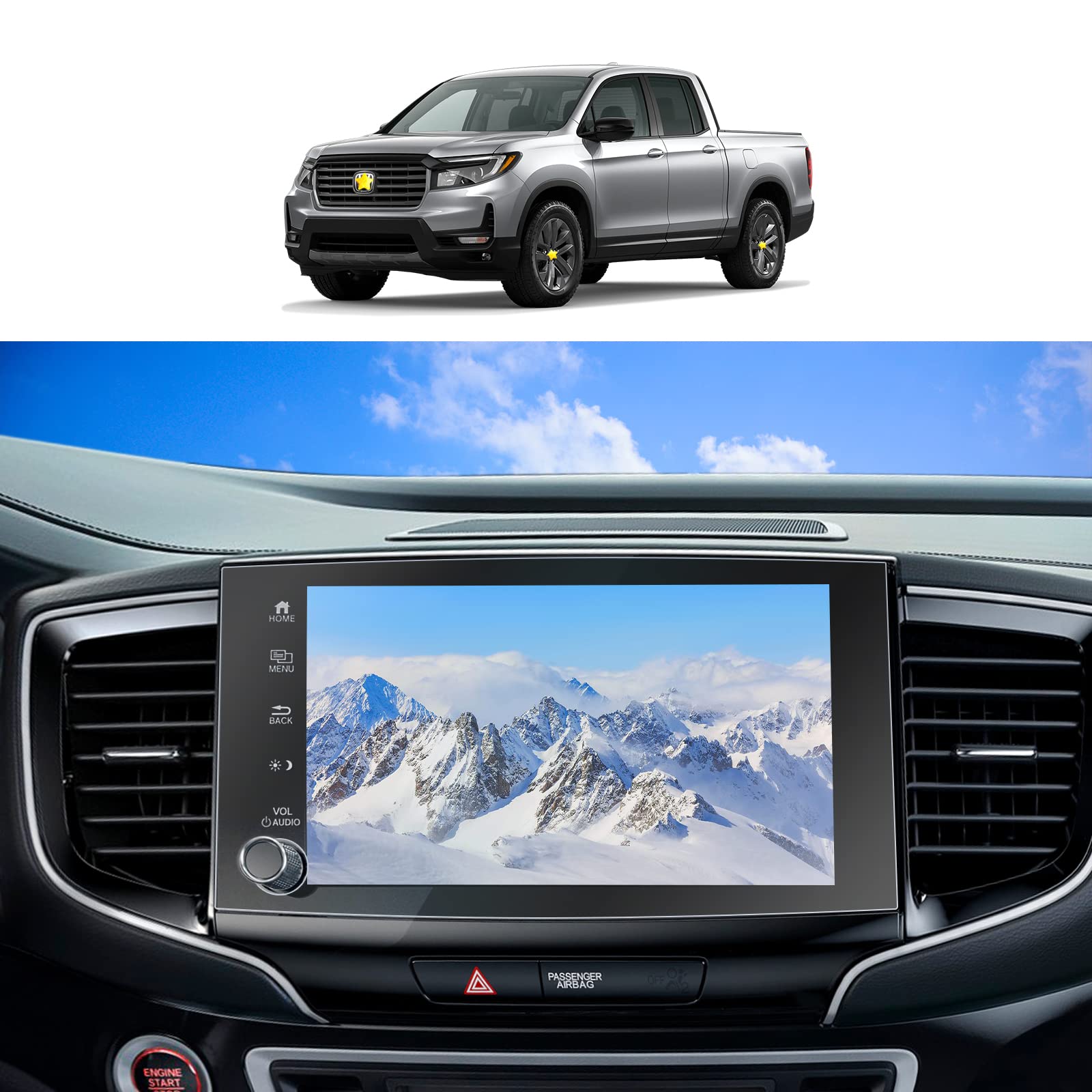 Sktu For 2022 2023 Honda Ridgeline Screen Protector 8 Inch For 2021 2023 Ridgeline Sport/Rtl/Rtl E/Black Edition Honda Ridgeline 2023 Accessories