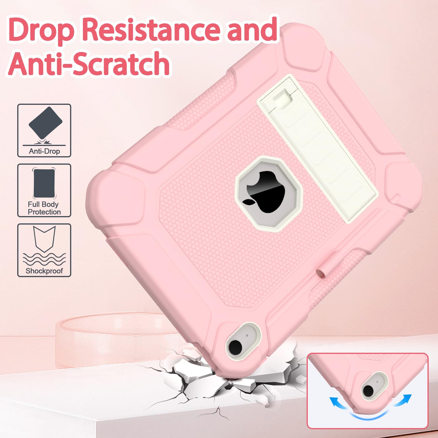 Bmouo Case For Ipad 10Th Generation 10.9 Inch 2022, Ipad 10Th Generation Case With Kickstand & Pencil Holder, Heavy Duty Shockpr