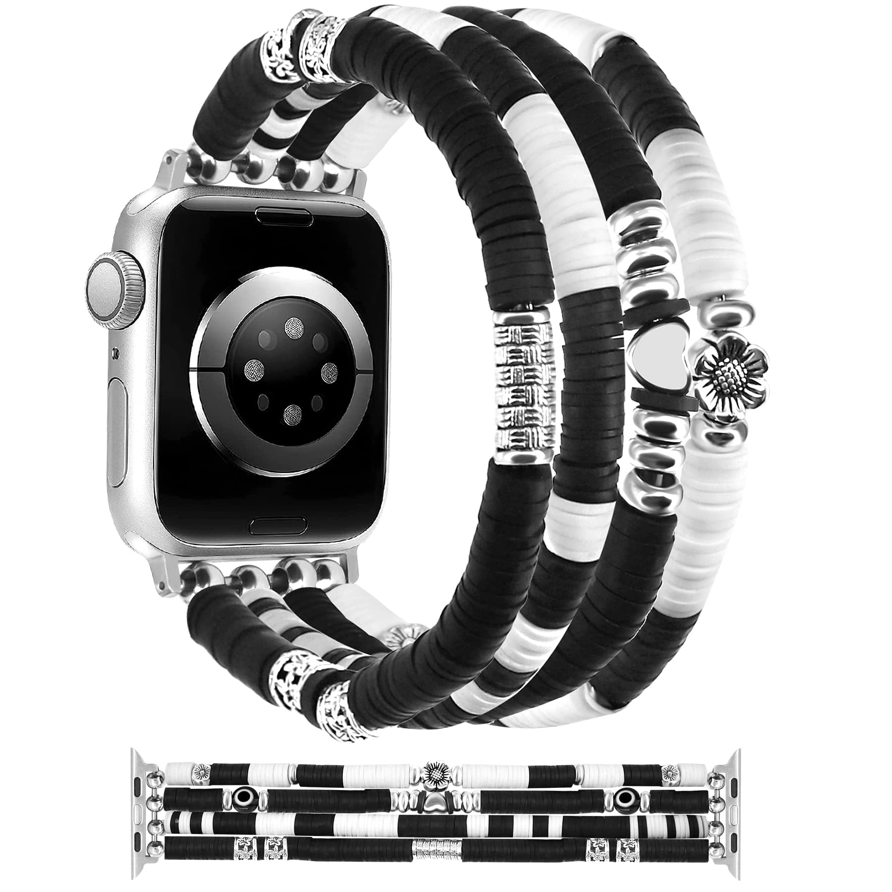 Jr.Dm Beaded Boho Bracelet Compatible With Apple Watch 40Mm 38Mm 41Mm 42Mm For Women, Cute Fashion Preppy Stackable Handmade Ela