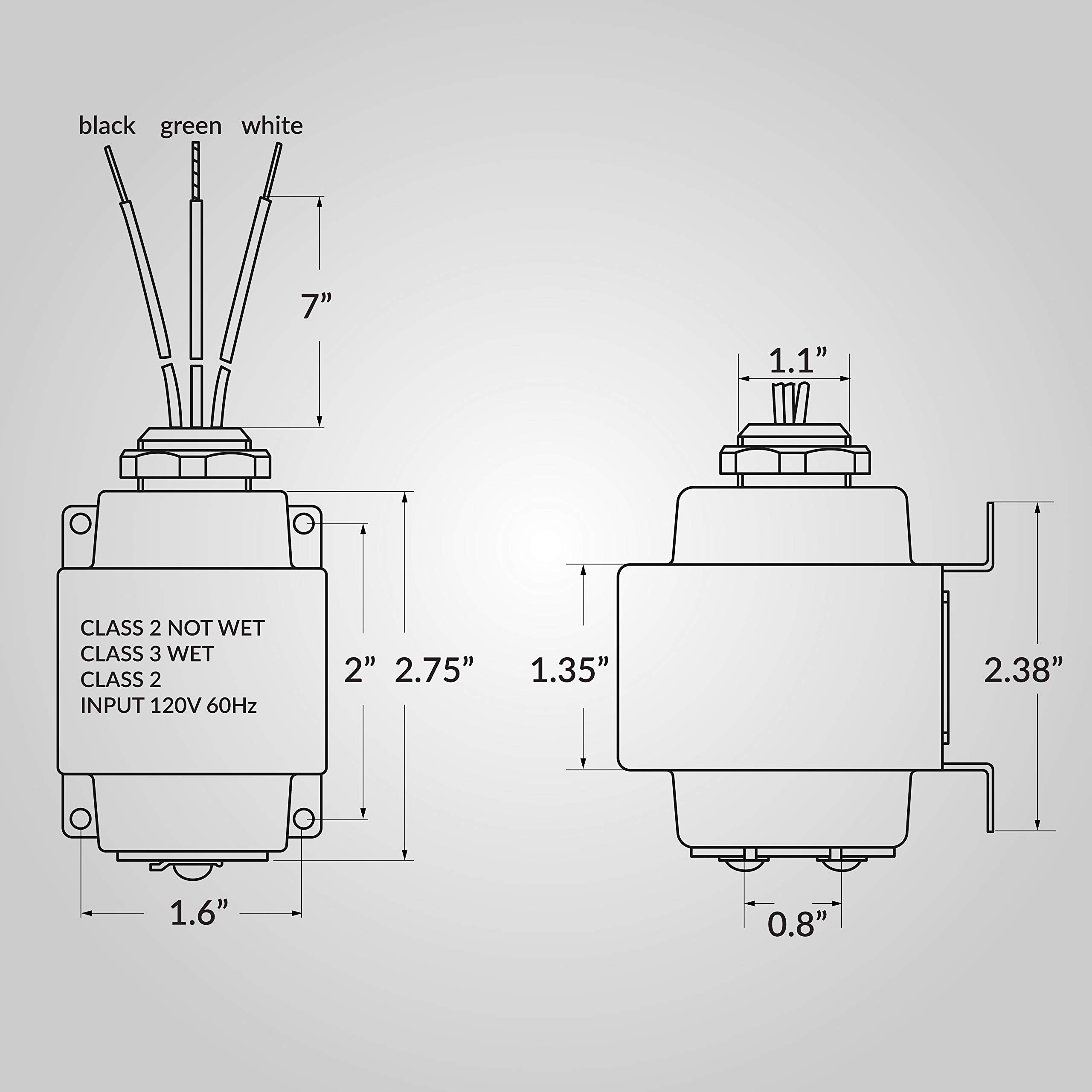Newhouse Hardware 30Tr Door Bell Transformer, 16V 30Va, Compatible With Ring Video Doorbell Pro, Ul Certified