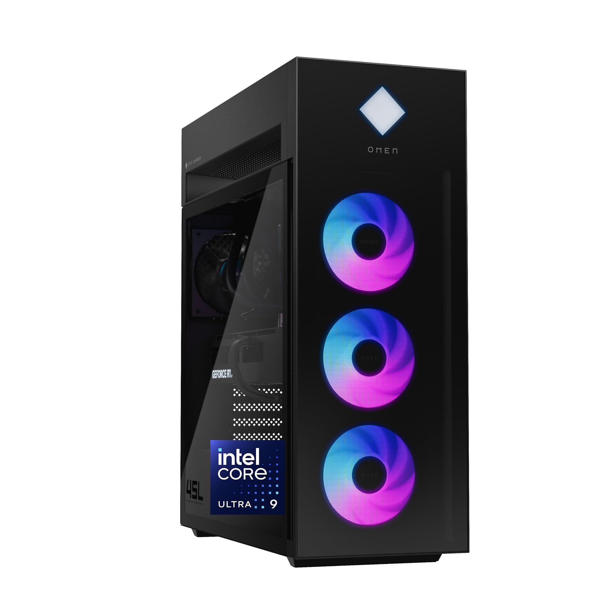 HP OMEN 45L Gaming Desktop, Intel Core Ultra 9 285K, 64 GB RAM, 2 TB SSD, NVIDIA GeForce RTX 5090, Windows 11 Pro, Microsoft Cop