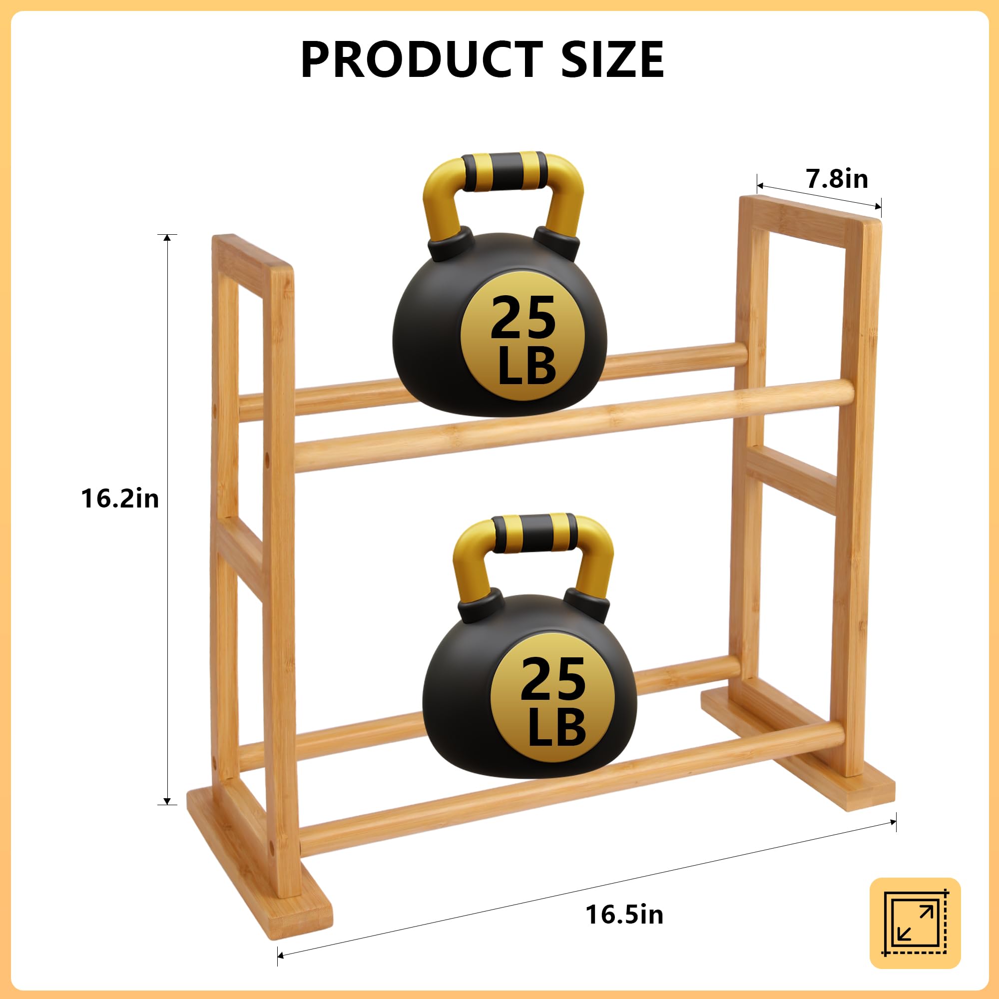 Onemacc 3D Printer Filament Storage Rack Desktop, Wooden 3D Printer Filament Spool Holder Stand, 2 Tier 3D Printer Filament Orga