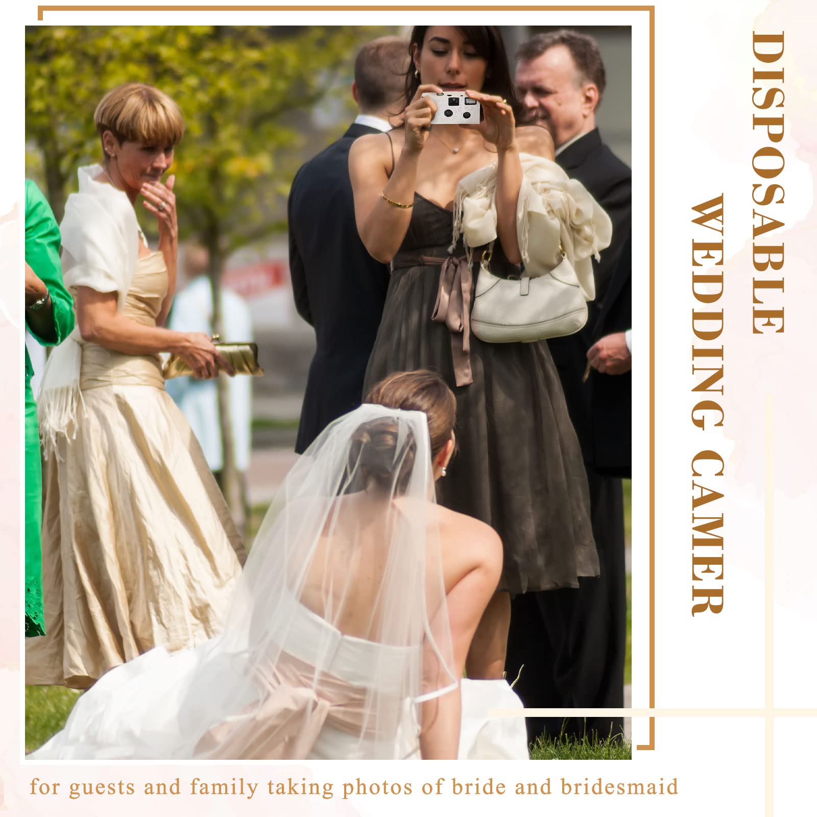 5 Pcs Disposable Camera For Wedding Bulk, Color Film Single Use Camera Bulk With Flash 34 Mm Disposable Cameras One Time Camera