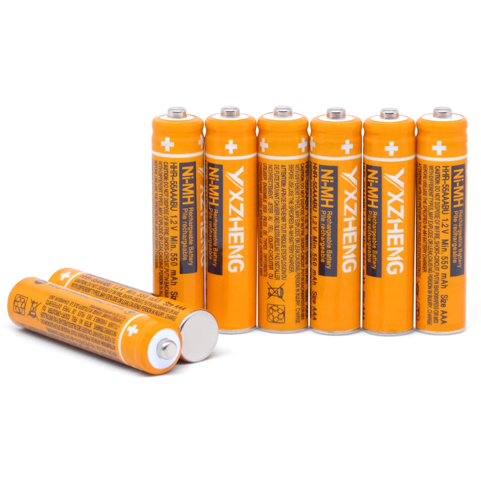 Yxzheng Aaa Battery 8Pcs 1.2V 550Mah Rechargeable Ni Mh Hhr 55Aaabu Compatible With Panasonic Cordless Wireless Phone Telephone Handset Dect 6.0