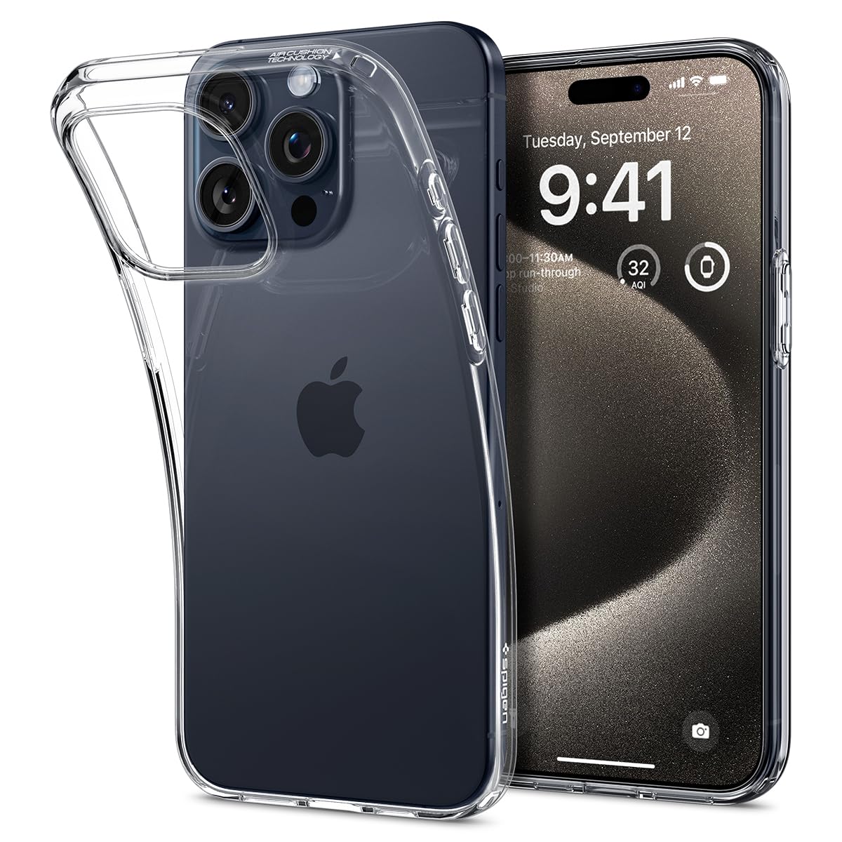 Spigen Liquid Crystal Designed For Iphone 15 Pro Max Case (2023), Military Grade Drop Protection]   Crystal Clear